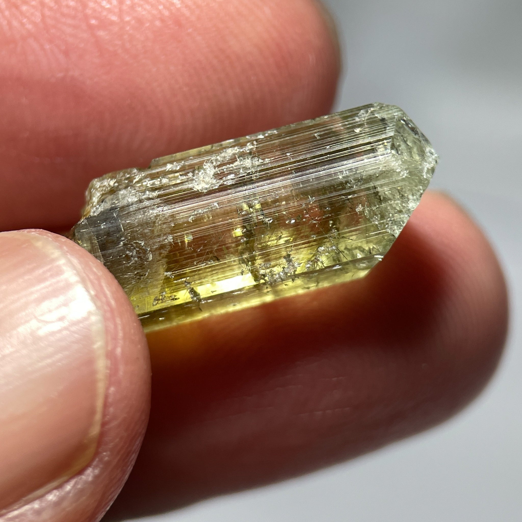 15.45Ct Tourmaline Crystal Laletema Tanzania Untreated Unheated 2.17 X 0.84 0.87Cm