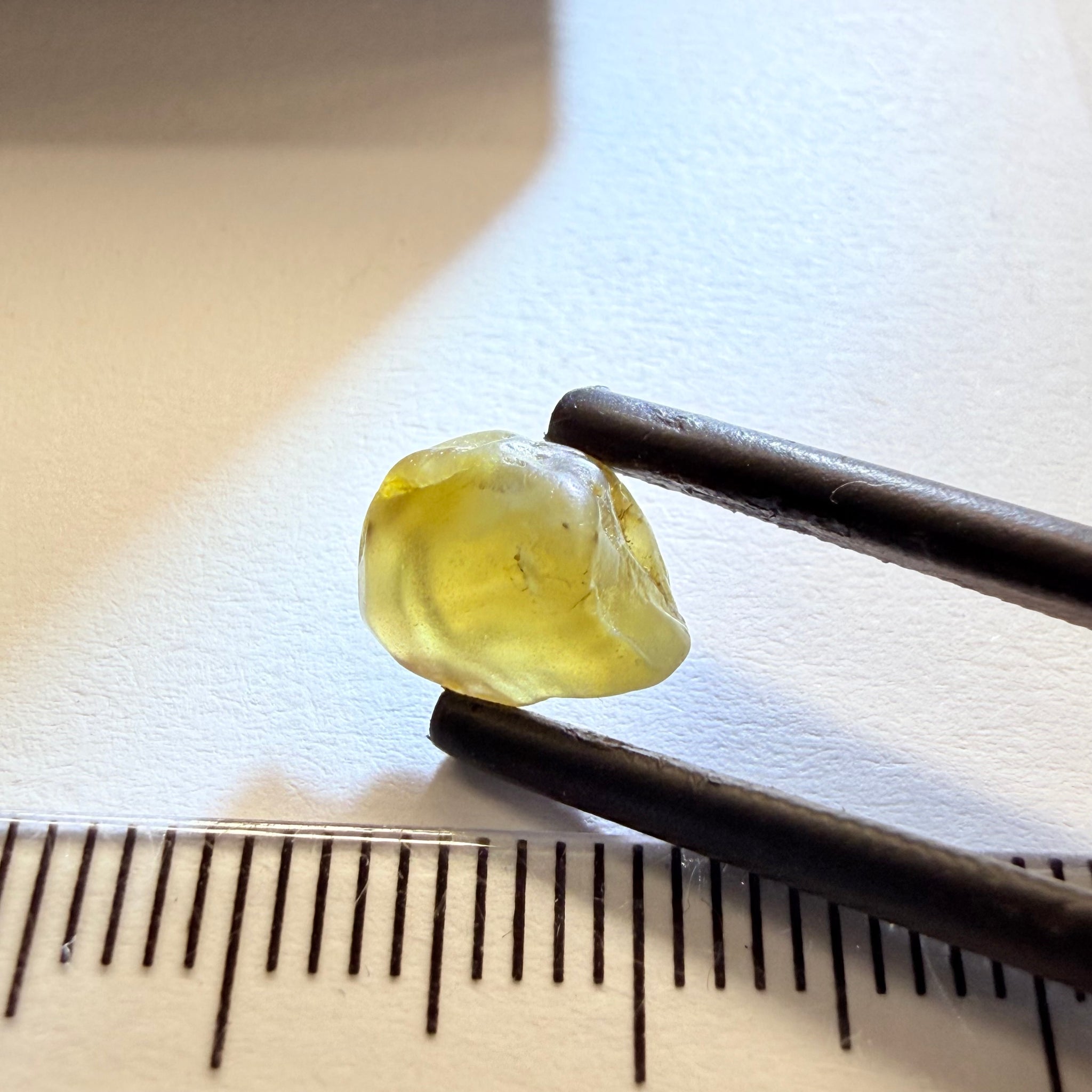 Colour Changing Chrysoberyl, 3.13ct, Tunduru, Tanzania, Untreated Unheated, the colour change is very slight, there is some surface gunk that needs to be removed on one side, rest has very fine silk