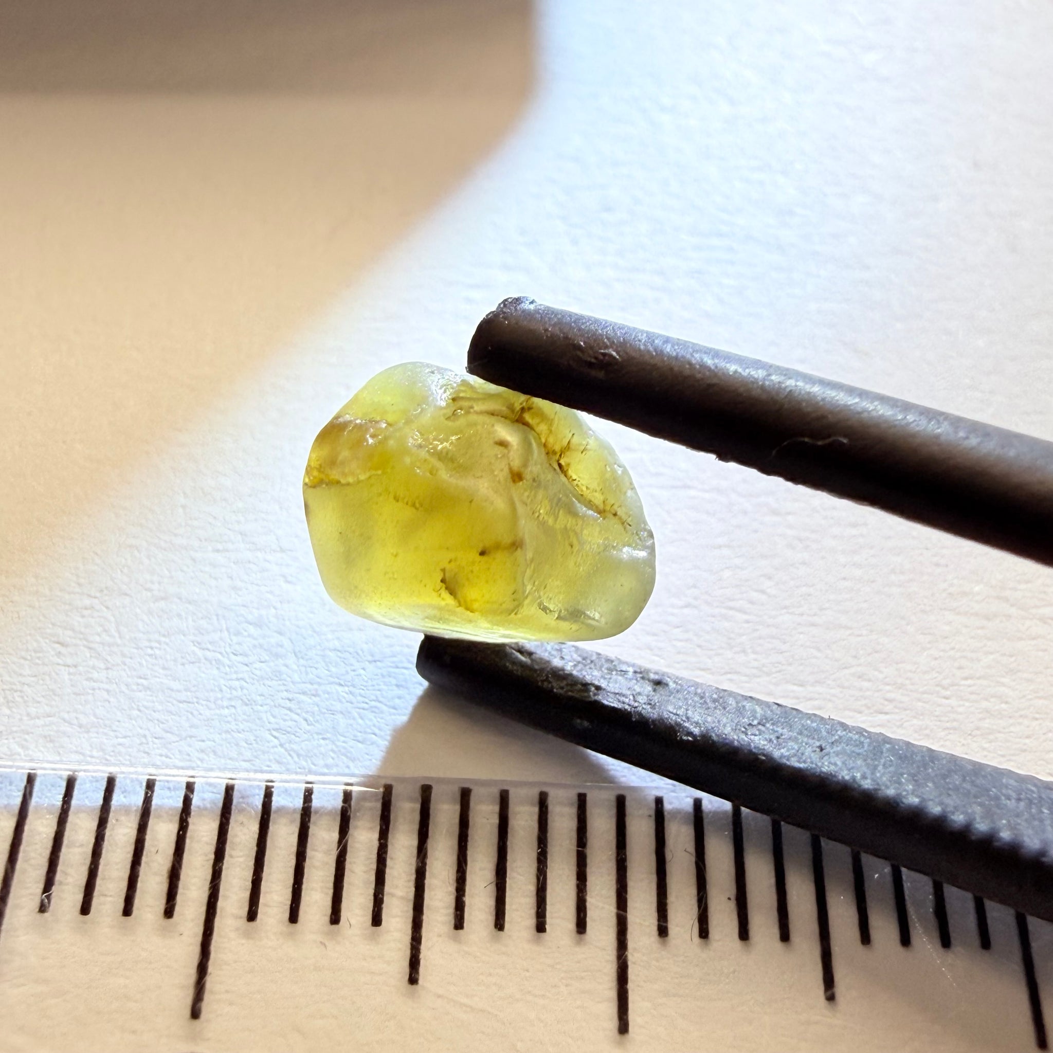 Colour Changing Chrysoberyl, 3.13ct, Tunduru, Tanzania, Untreated Unheated, the colour change is very slight, there is some surface gunk that needs to be removed on one side, rest has very fine silk