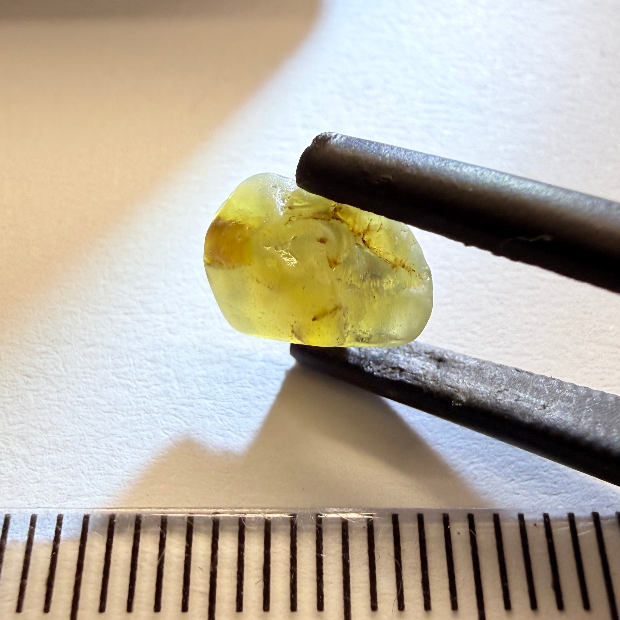 Colour Changing Chrysoberyl, 3.13ct, Tunduru, Tanzania, Untreated Unheated, the colour change is very slight, there is some surface gunk that needs to be removed on one side, rest has very fine silk