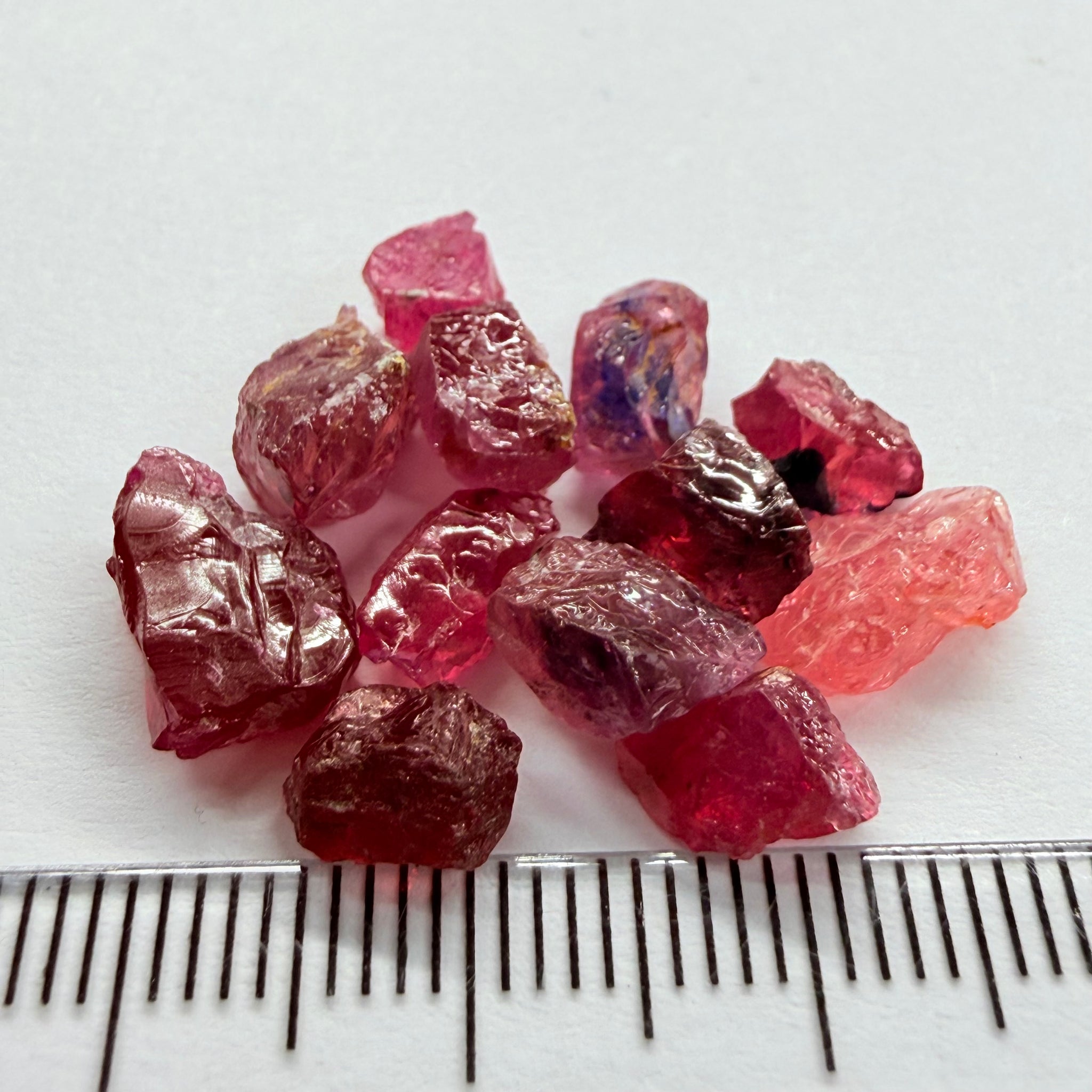 Winza Sapphire Lot, 22.52ct, Winza, Tanzania, Untreated Unheated. Moderately included to slightly included, some flat shape, 1.20ct-3.08ct