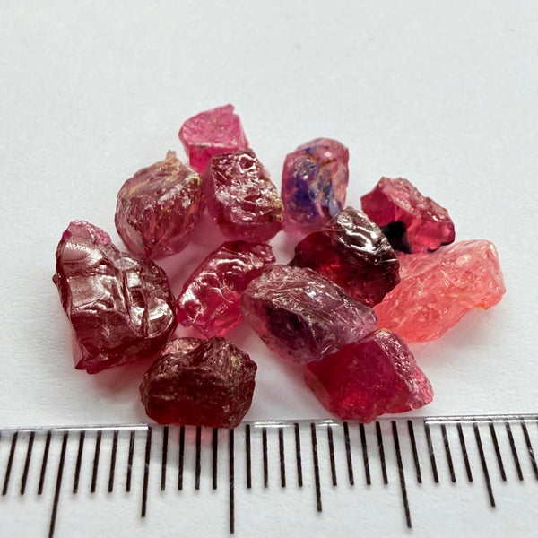 Winza Sapphire Lot, 22.52ct, Winza, Tanzania, Untreated Unheated. Moderately included to slightly included, some flat shape, 1.20ct-3.08ct