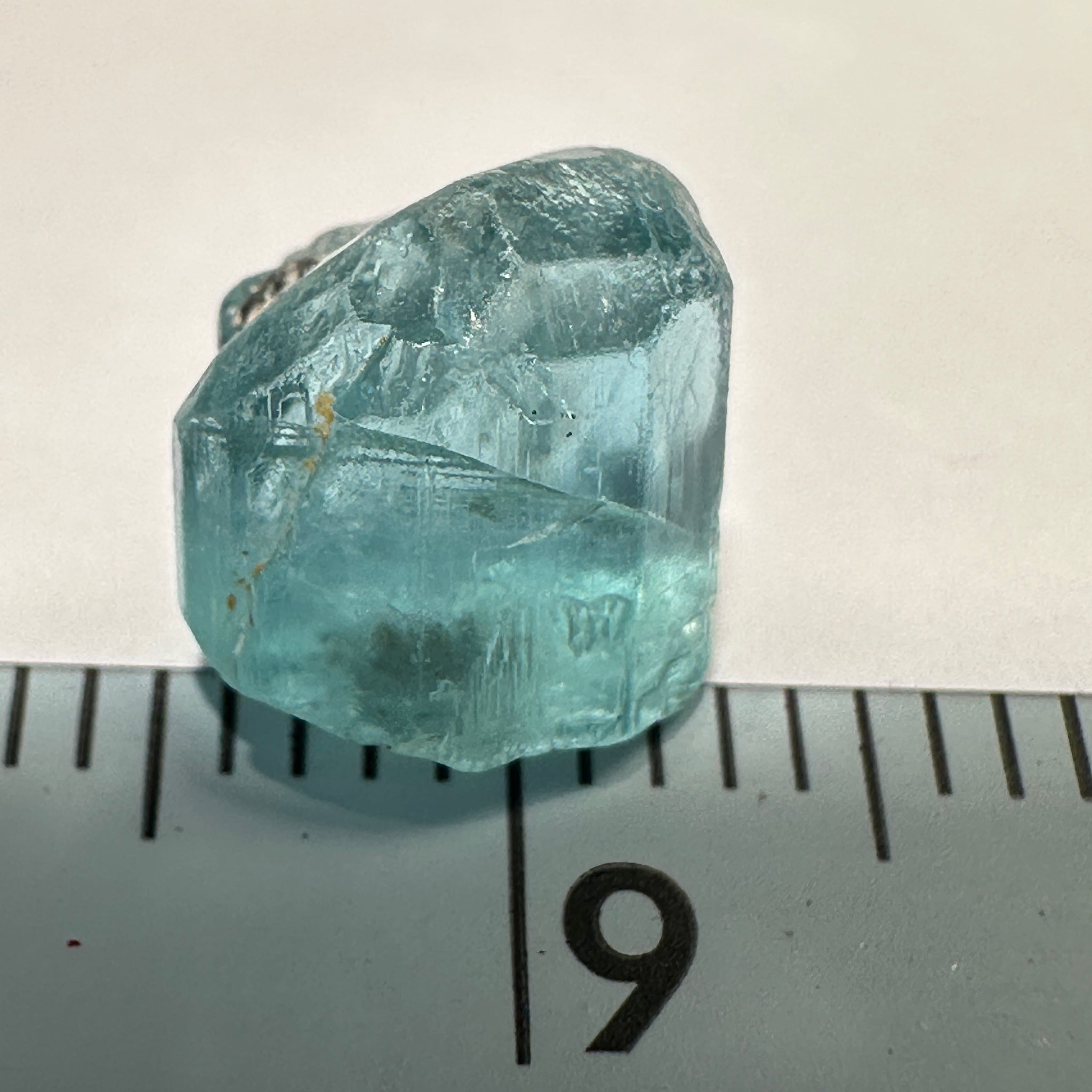 Blue Apatite Crystal, 3.41ct, Merelani, Tanzania, Untreated Unheated