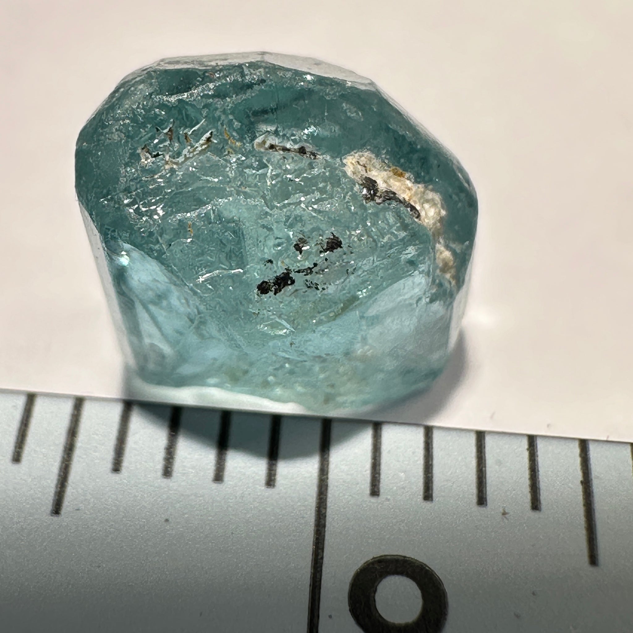 Blue Apatite Crystal, 3.41ct, Merelani, Tanzania, Untreated Unheated