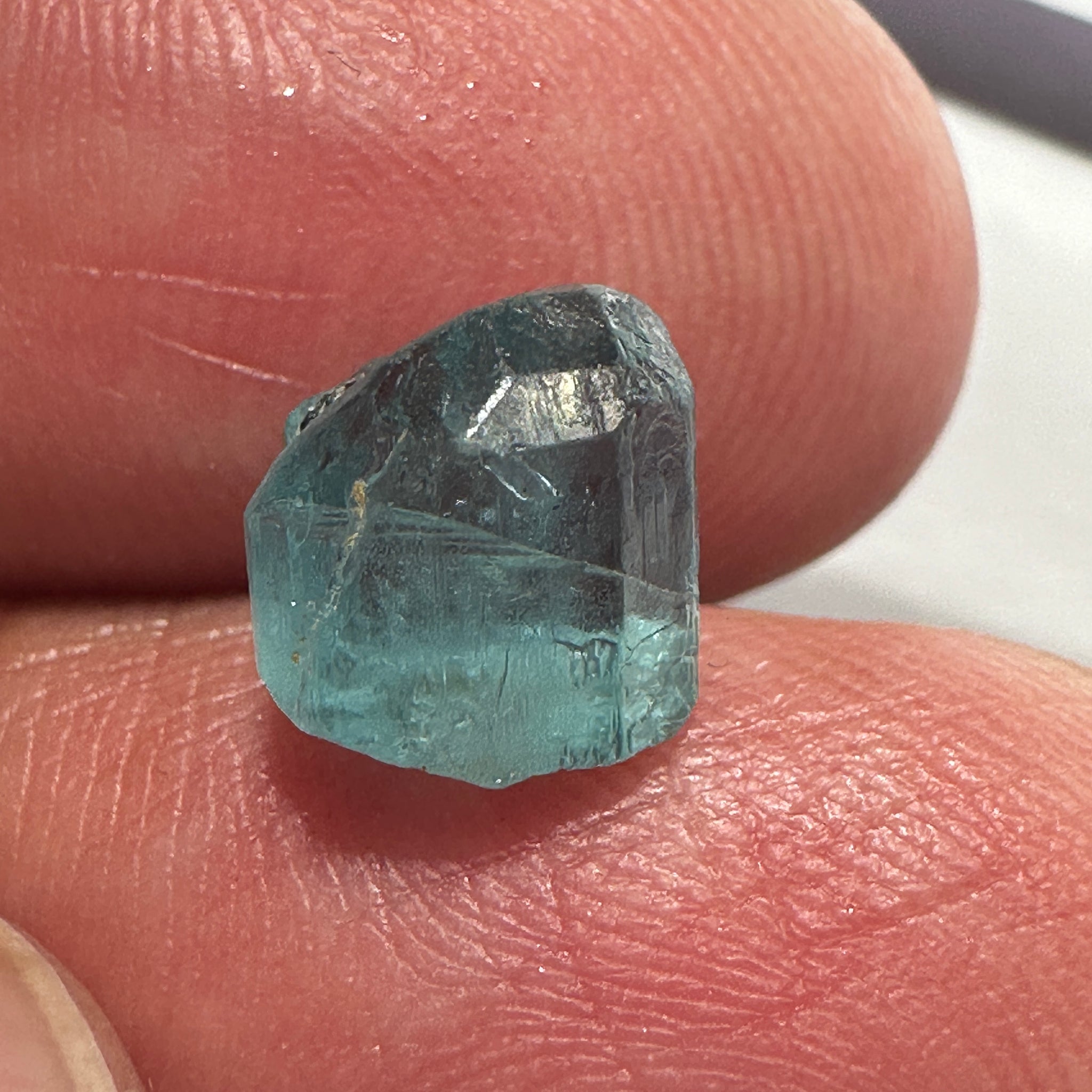 Blue Apatite Crystal, 3.41ct, Merelani, Tanzania, Untreated Unheated