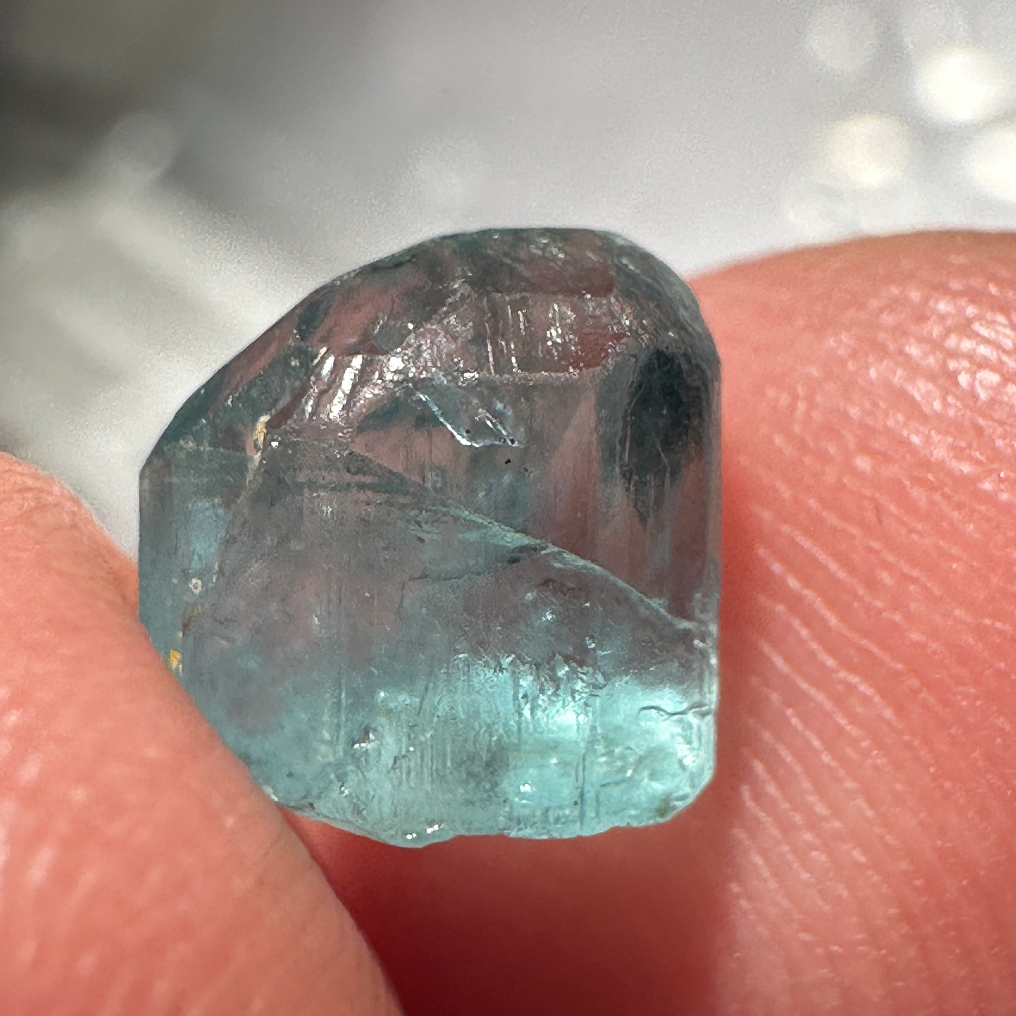 Blue Apatite Crystal, 3.41ct, Merelani, Tanzania, Untreated Unheated