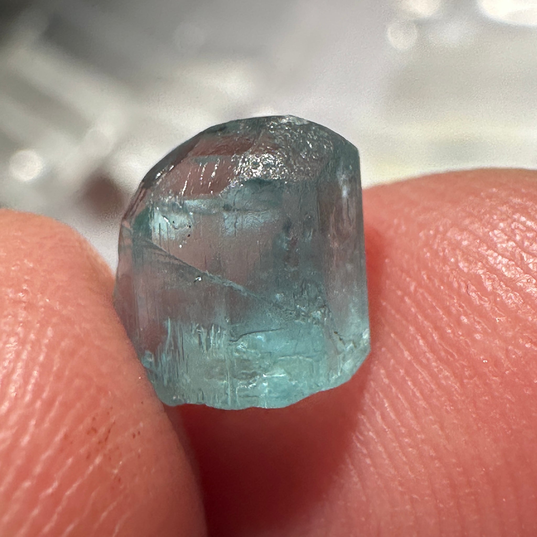 Blue Apatite Crystal, 3.41ct, Merelani, Tanzania, Untreated Unheated