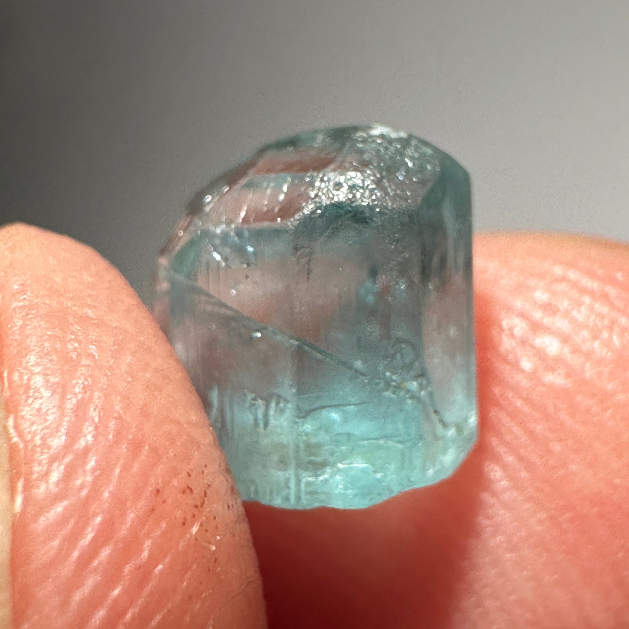Blue Apatite Crystal, 3.41ct, Merelani, Tanzania, Untreated Unheated