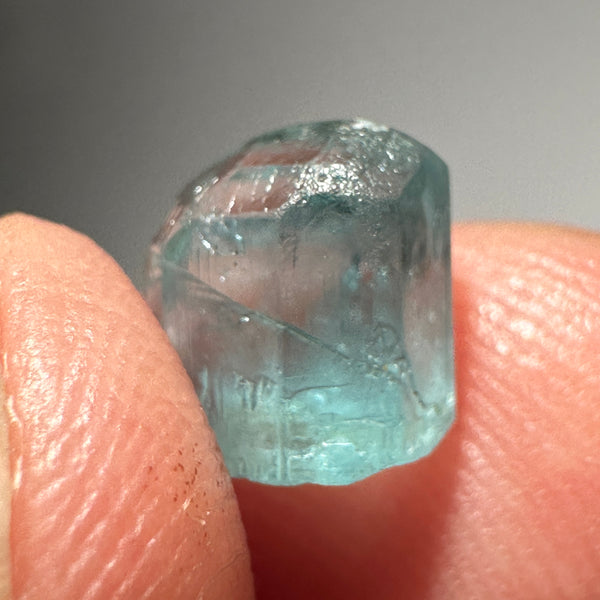 Blue Apatite Crystal, 3.41ct, Merelani, Tanzania, Untreated Unheated
