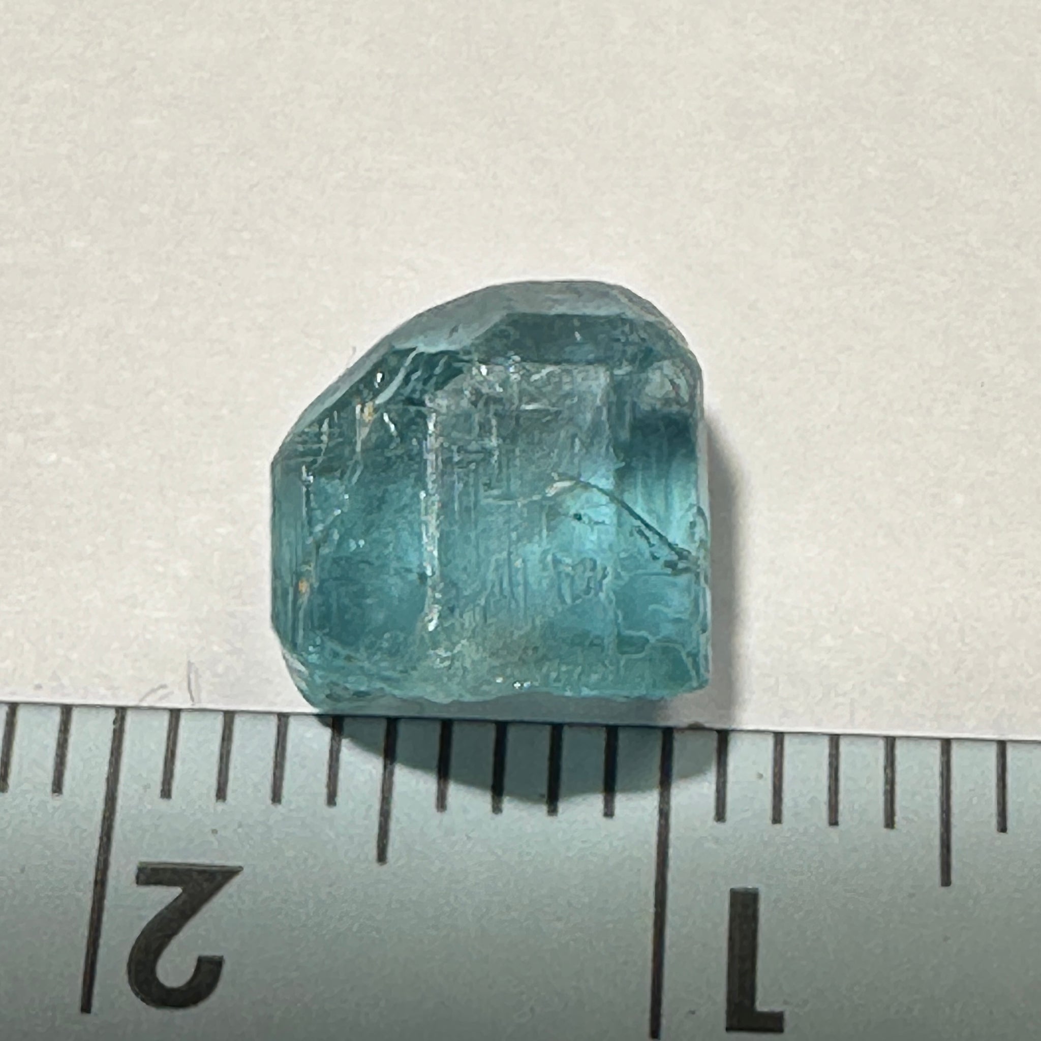Blue Apatite Crystal, 3.41ct, Merelani, Tanzania, Untreated Unheated