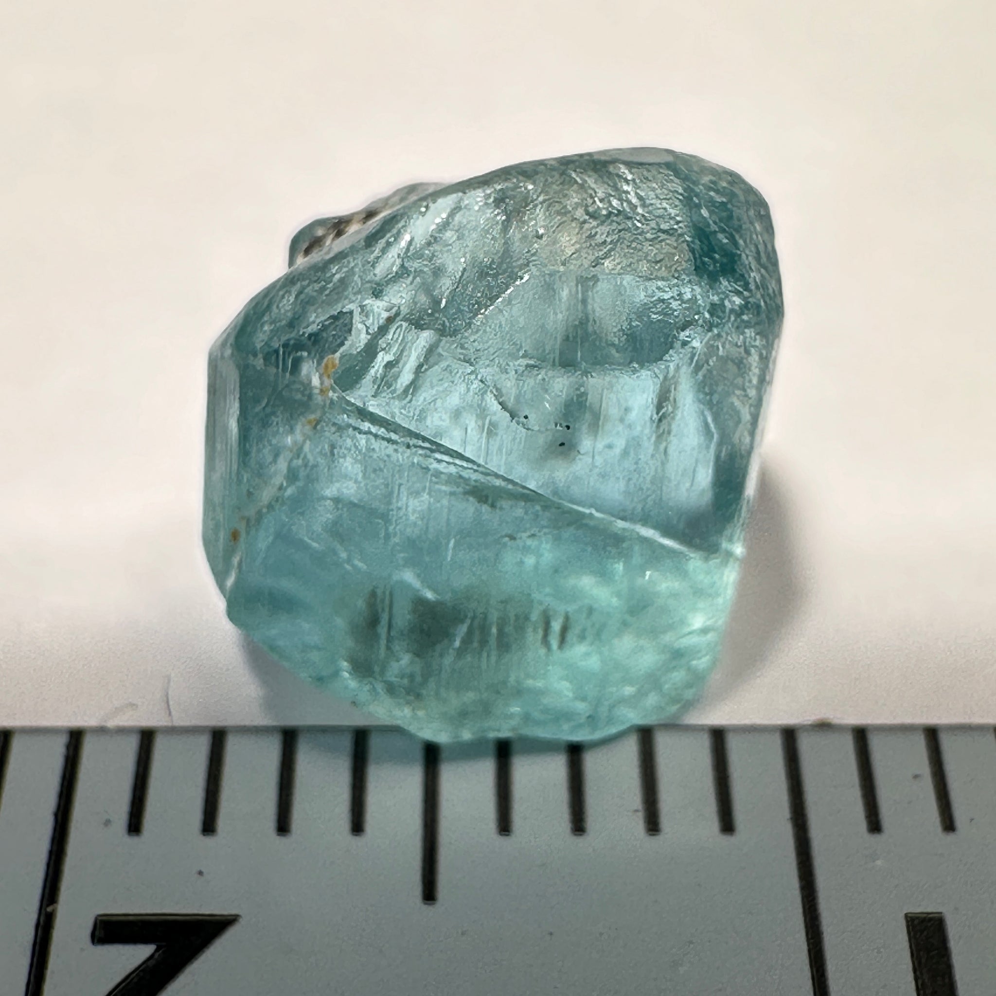 Blue Apatite Crystal, 3.41ct, Merelani, Tanzania, Untreated Unheated