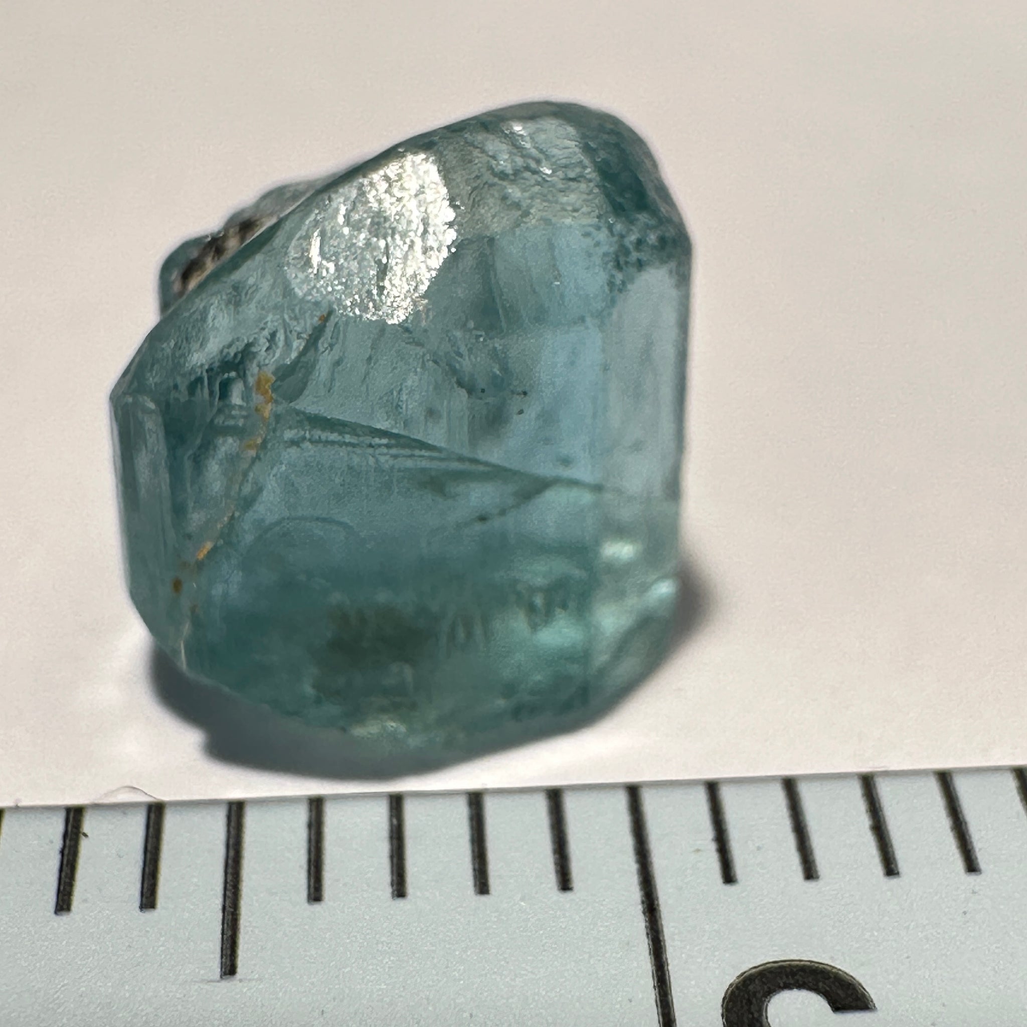 Blue Apatite Crystal, 3.41ct, Merelani, Tanzania, Untreated Unheated