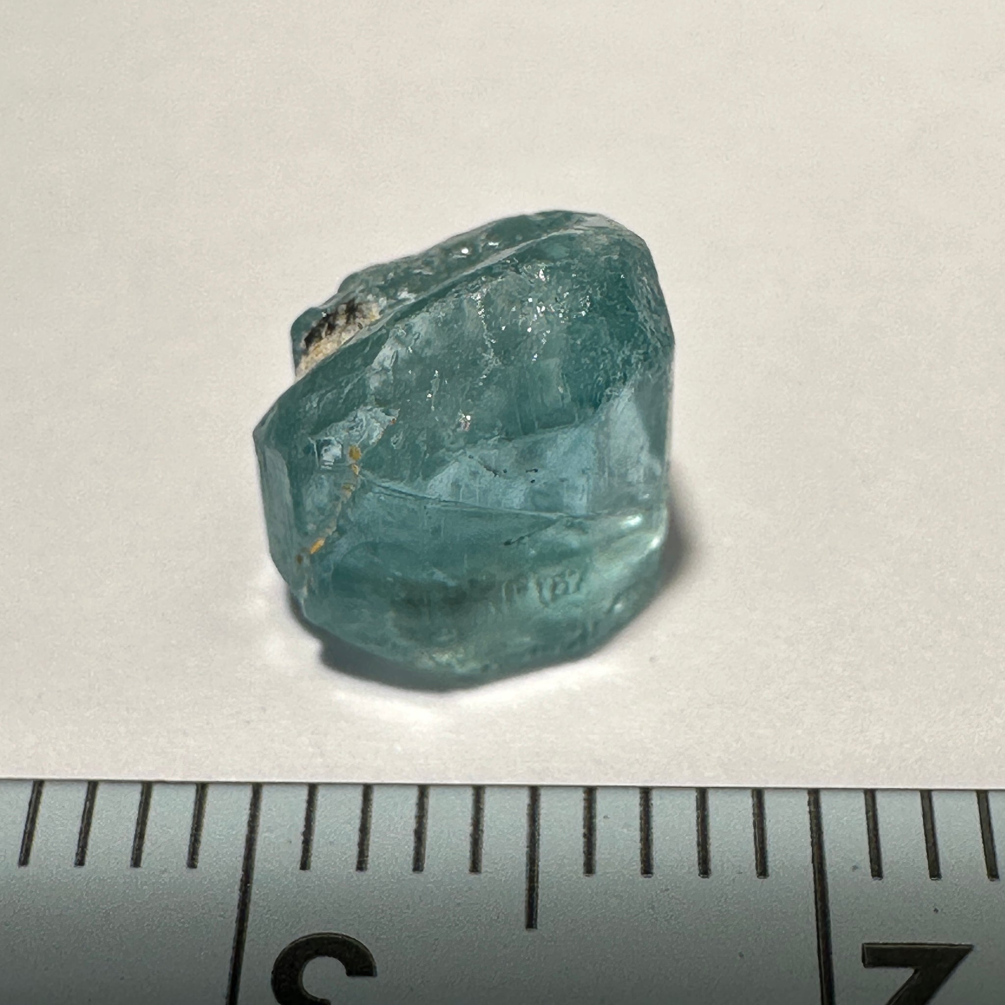 Blue Apatite Crystal, 3.41ct, Merelani, Tanzania, Untreated Unheated