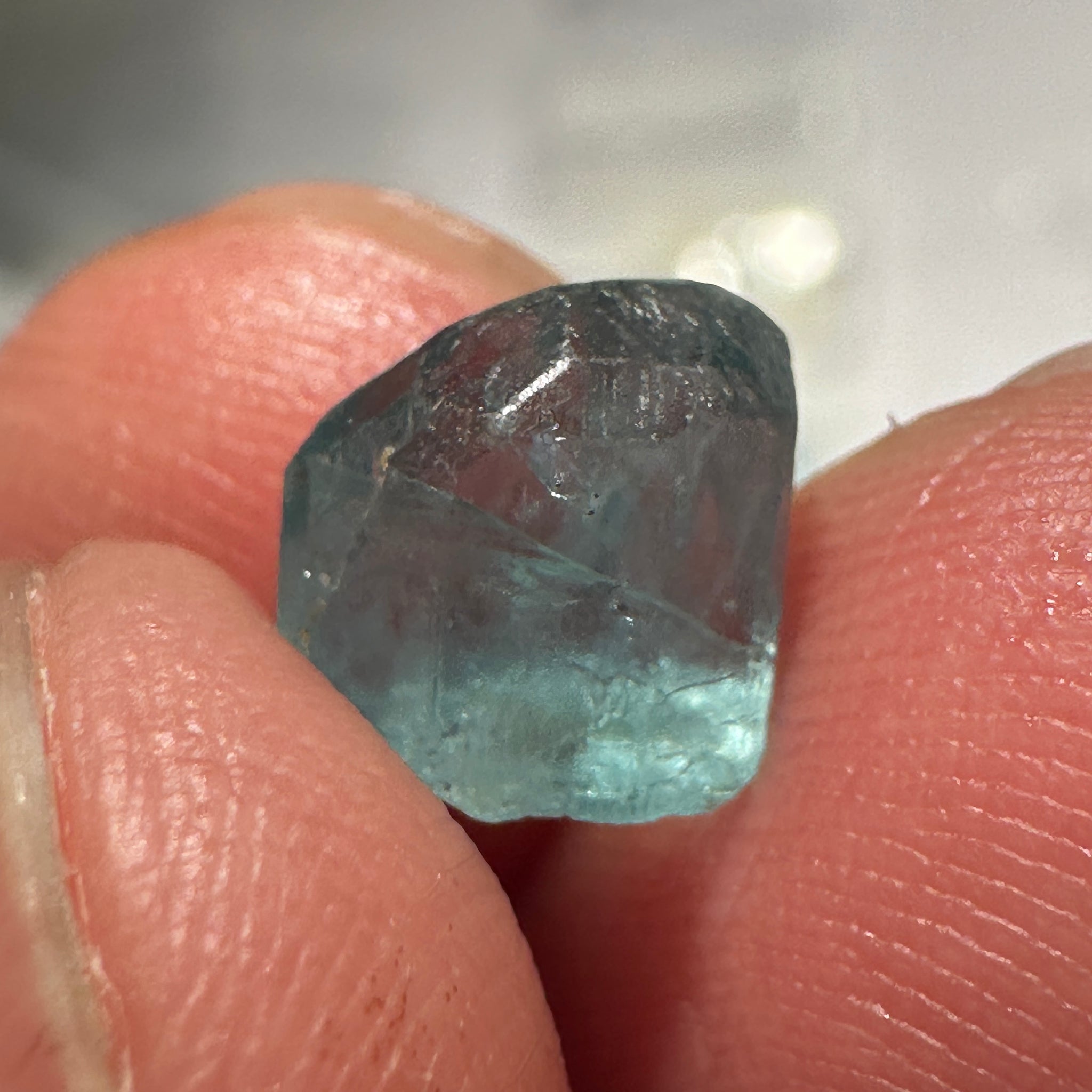 Blue Apatite Crystal, 3.41ct, Merelani, Tanzania, Untreated Unheated