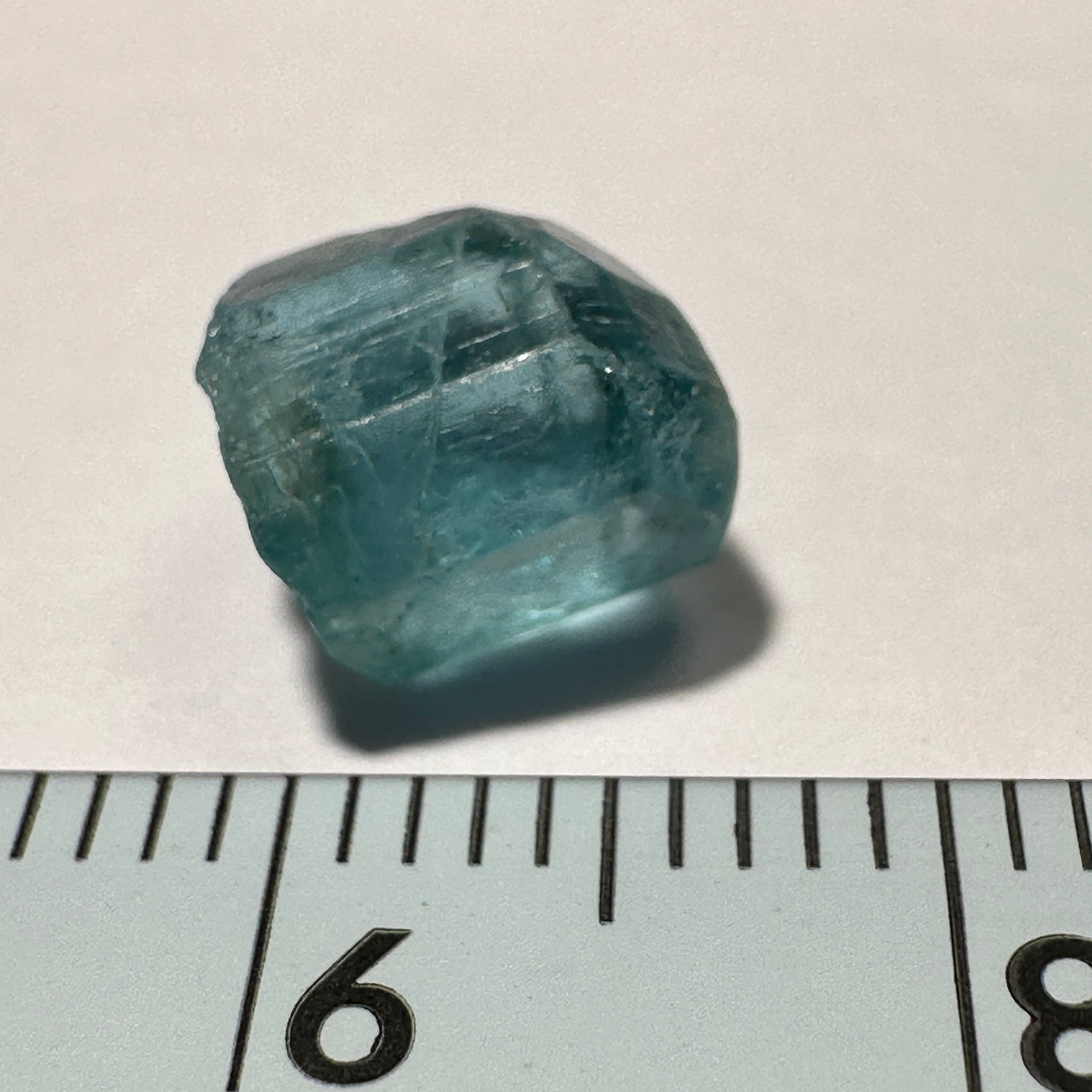 Blue Apatite Crystal, 3.41ct, Merelani, Tanzania, Untreated Unheated