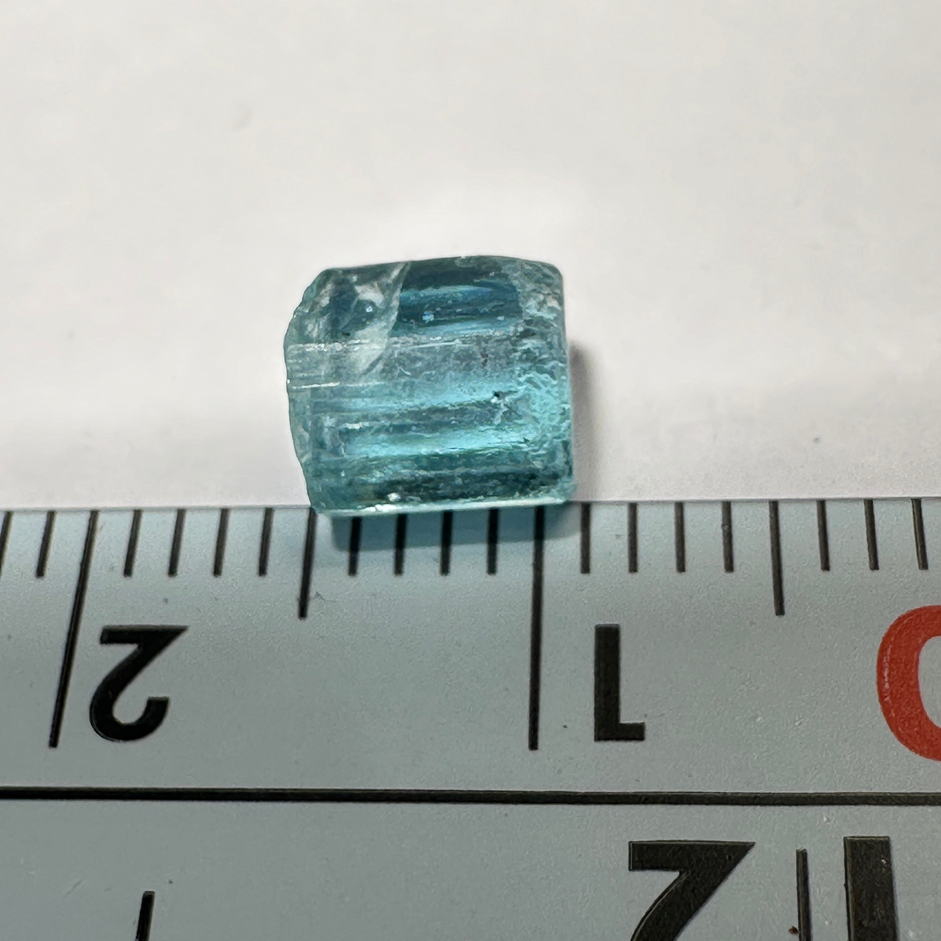 1.77ct Blue Apatite Crystal, Merelani, Tanzania, Untreated Unheated