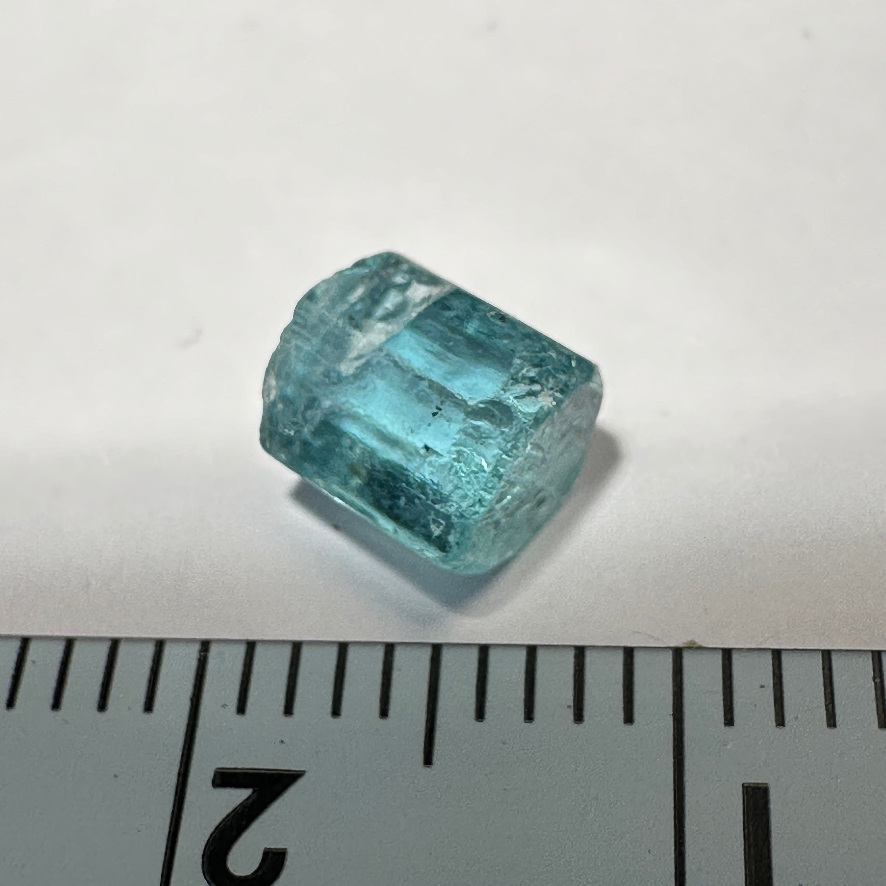 1.77ct Blue Apatite Crystal, Merelani, Tanzania, Untreated Unheated