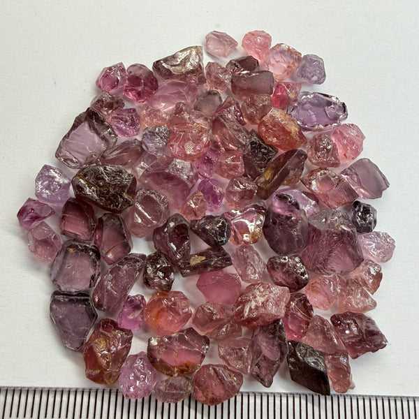 Mahenge Spinel Lot, 123.05ct, Mahenge, Tanzania, Untreated Unheated, mixed grades and mixed sizes, small stones