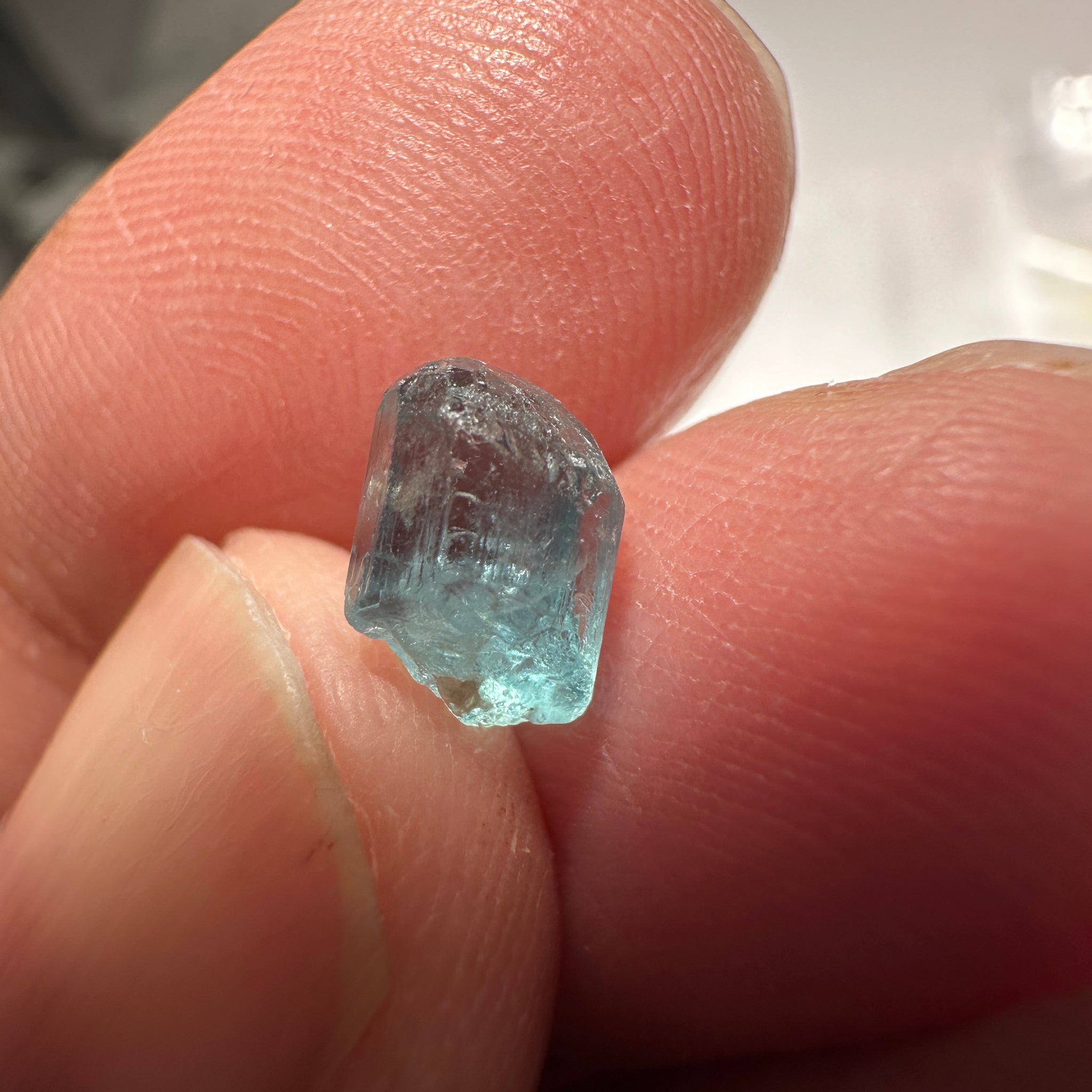Blue Apatite Crystal, 2.04ct, Merelani, Tanzania, Untreated Unheated