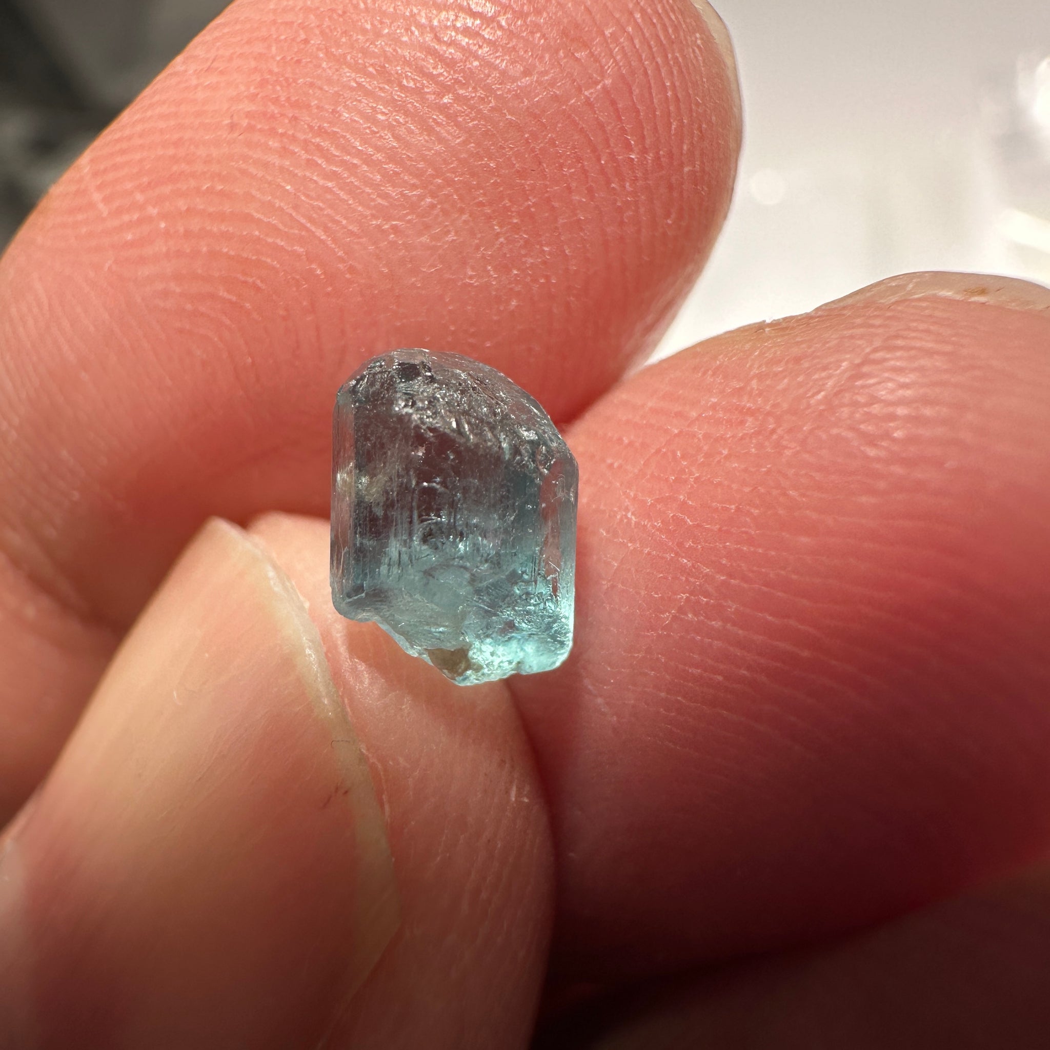 Blue Apatite Crystal, 2.04ct, Merelani, Tanzania, Untreated Unheated