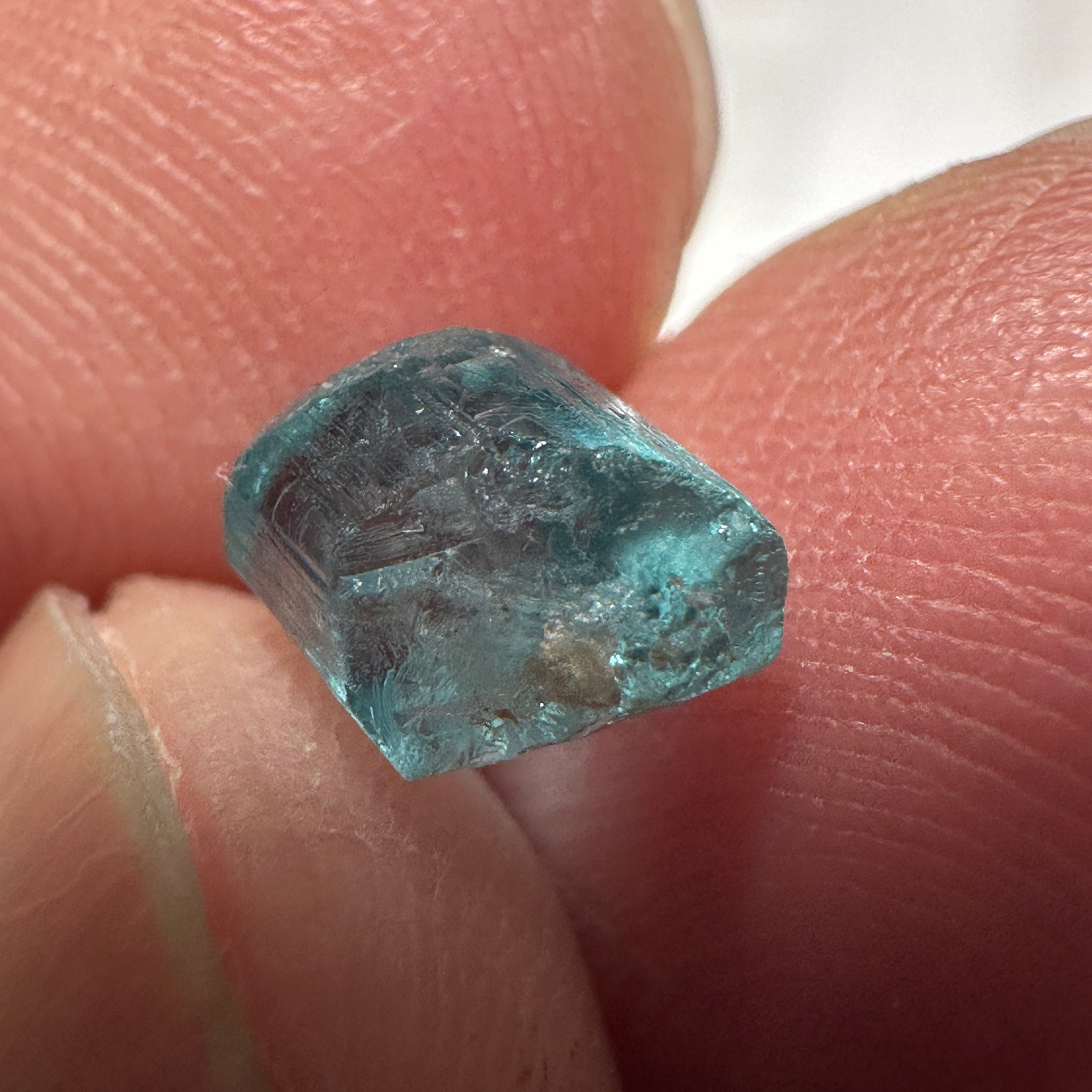 Blue Apatite Crystal, 2.04ct, Merelani, Tanzania, Untreated Unheated