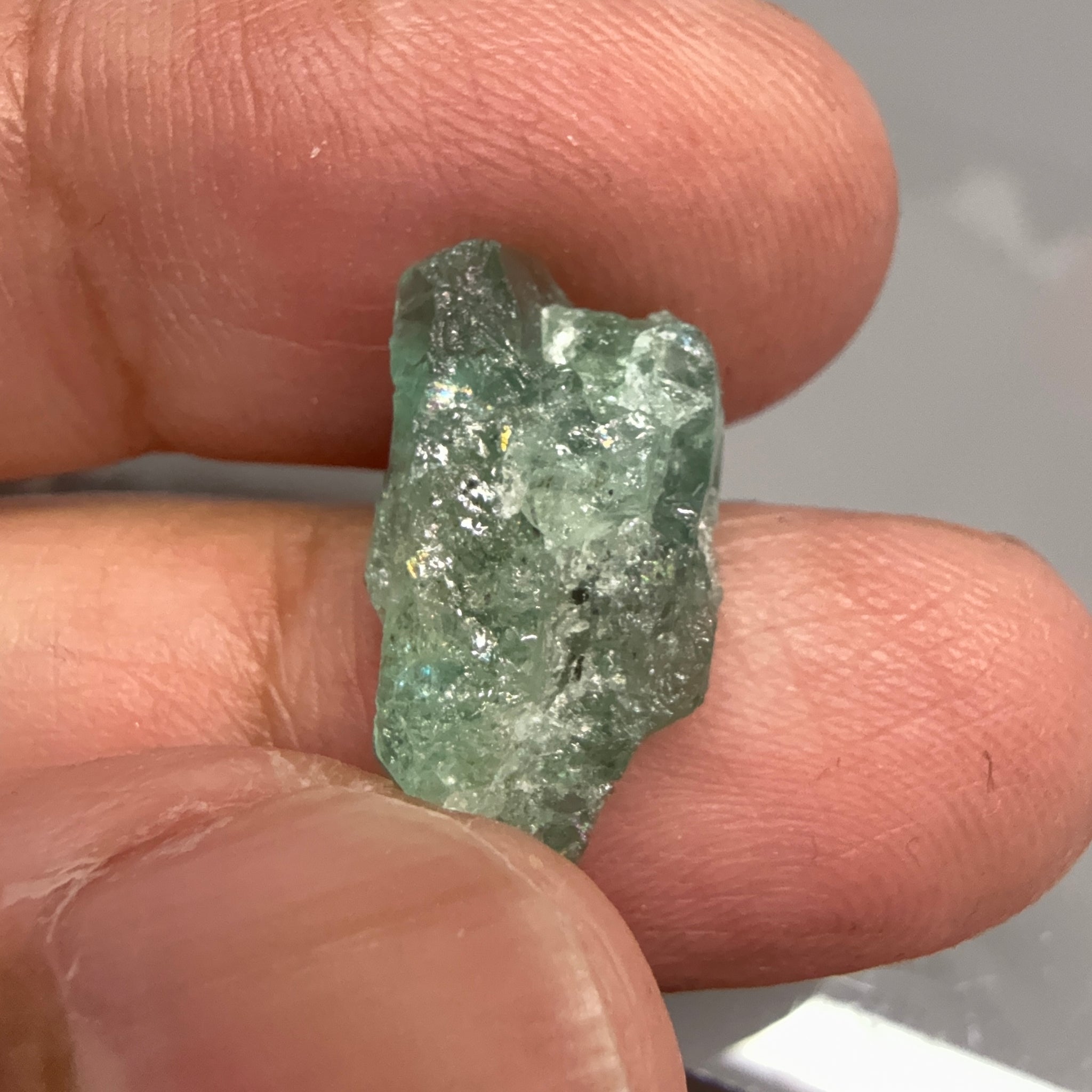 Emerald Crystal, 8.20ct, Tanzania, Untreated Unheated, specimen grade, flattish shape