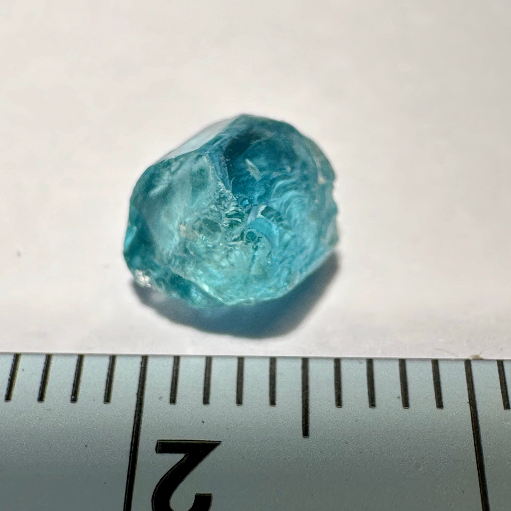 Blue Apatite Crystal, 1.92ct, Merelani, Tanzania, Untreated Unheated