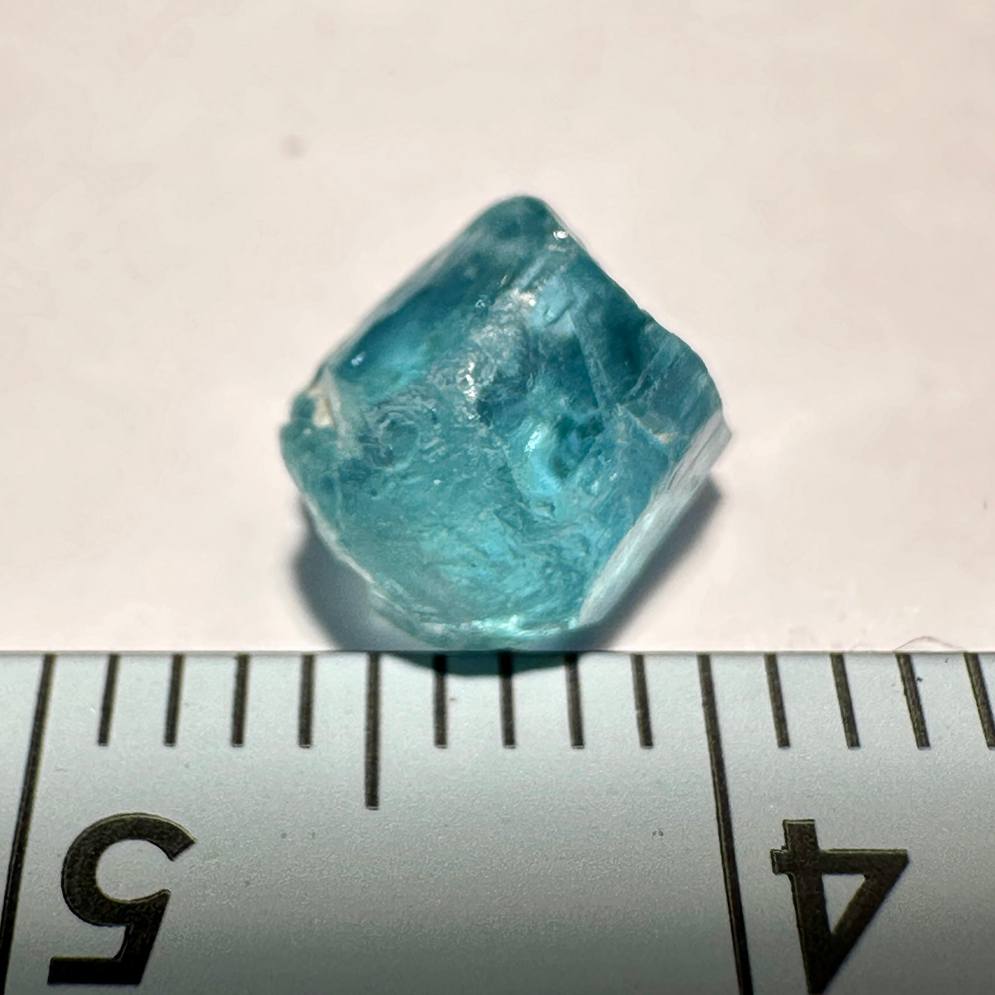 Blue Apatite Crystal, 1.92ct, Merelani, Tanzania, Untreated Unheated