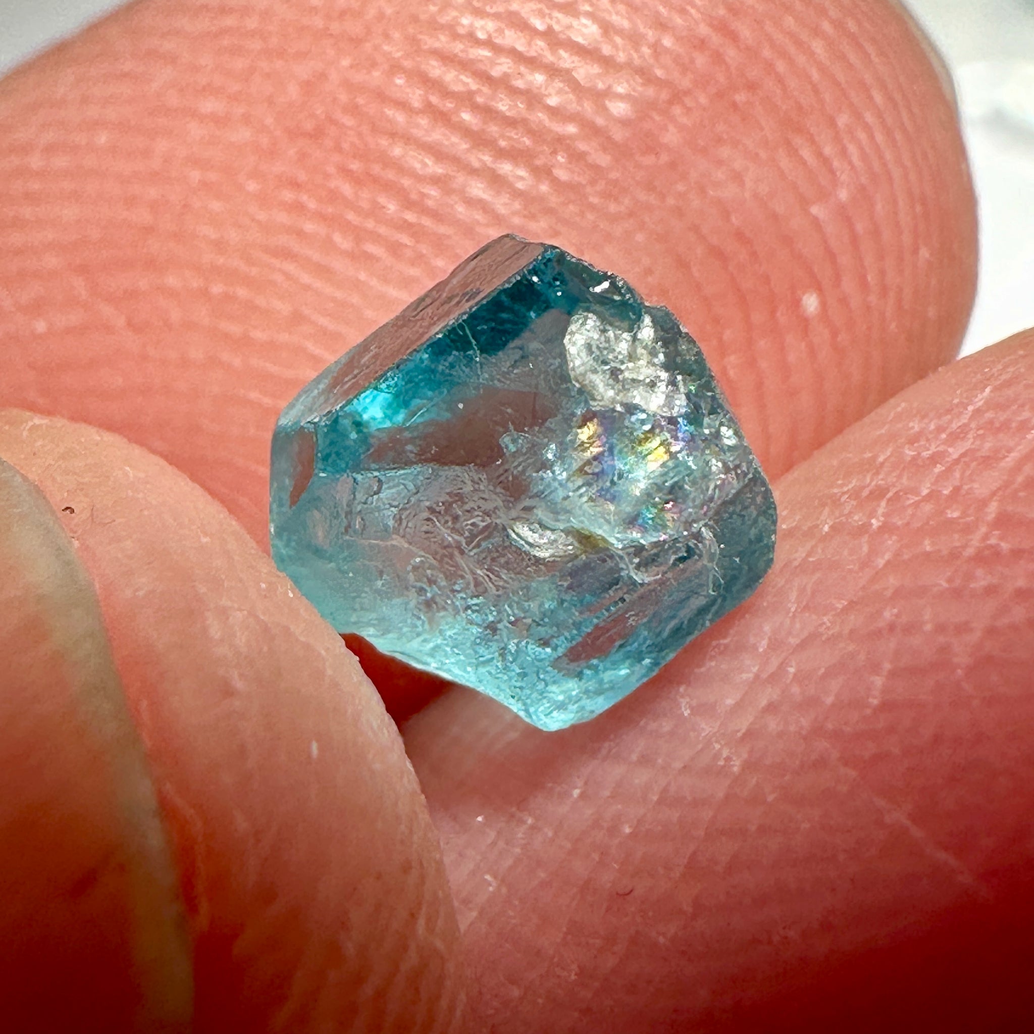 Blue Apatite Crystal, 1.92ct, Merelani, Tanzania, Untreated Unheated