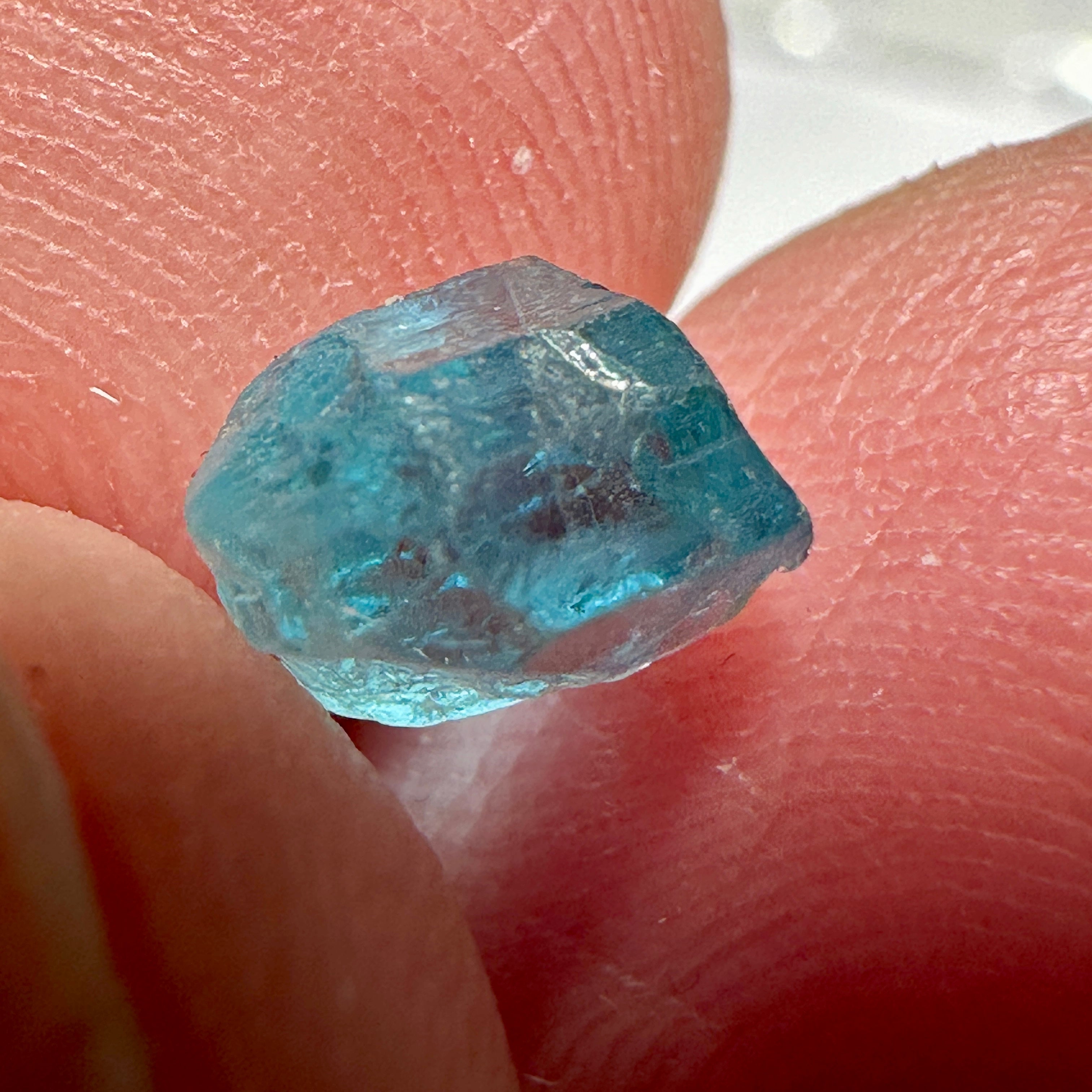 1.92ct Blue Apatite Crystal, Merelani, Tanzania, Untreated Unheated