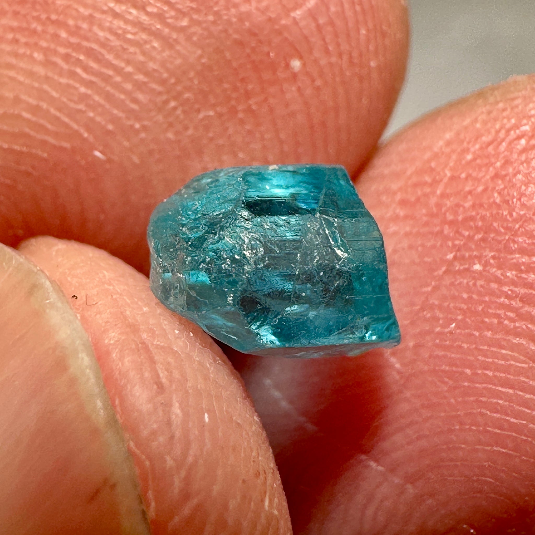 Blue Apatite Crystal, 1.92ct, Merelani, Tanzania, Untreated Unheated