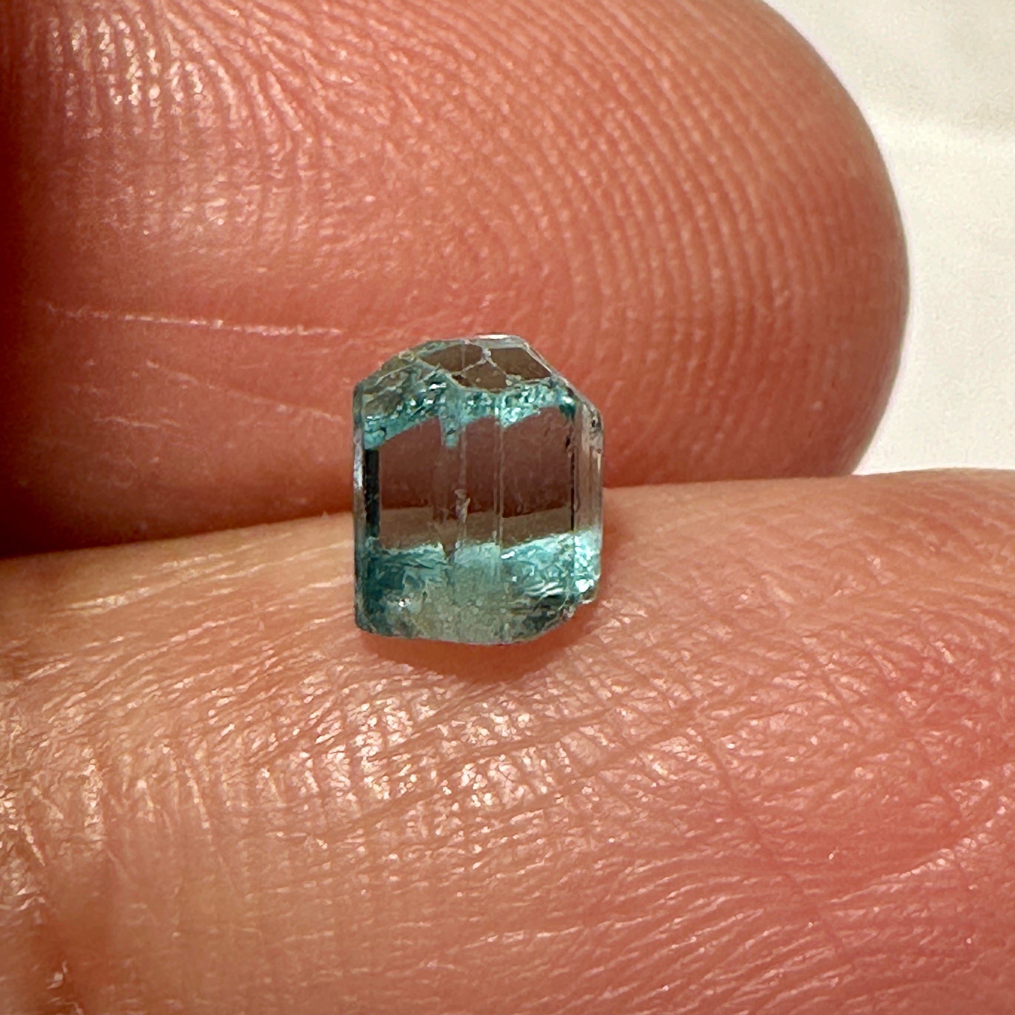 Blue Apatite Crystal, 0.99ct, Merelani, Tanzania, Untreated Unheated