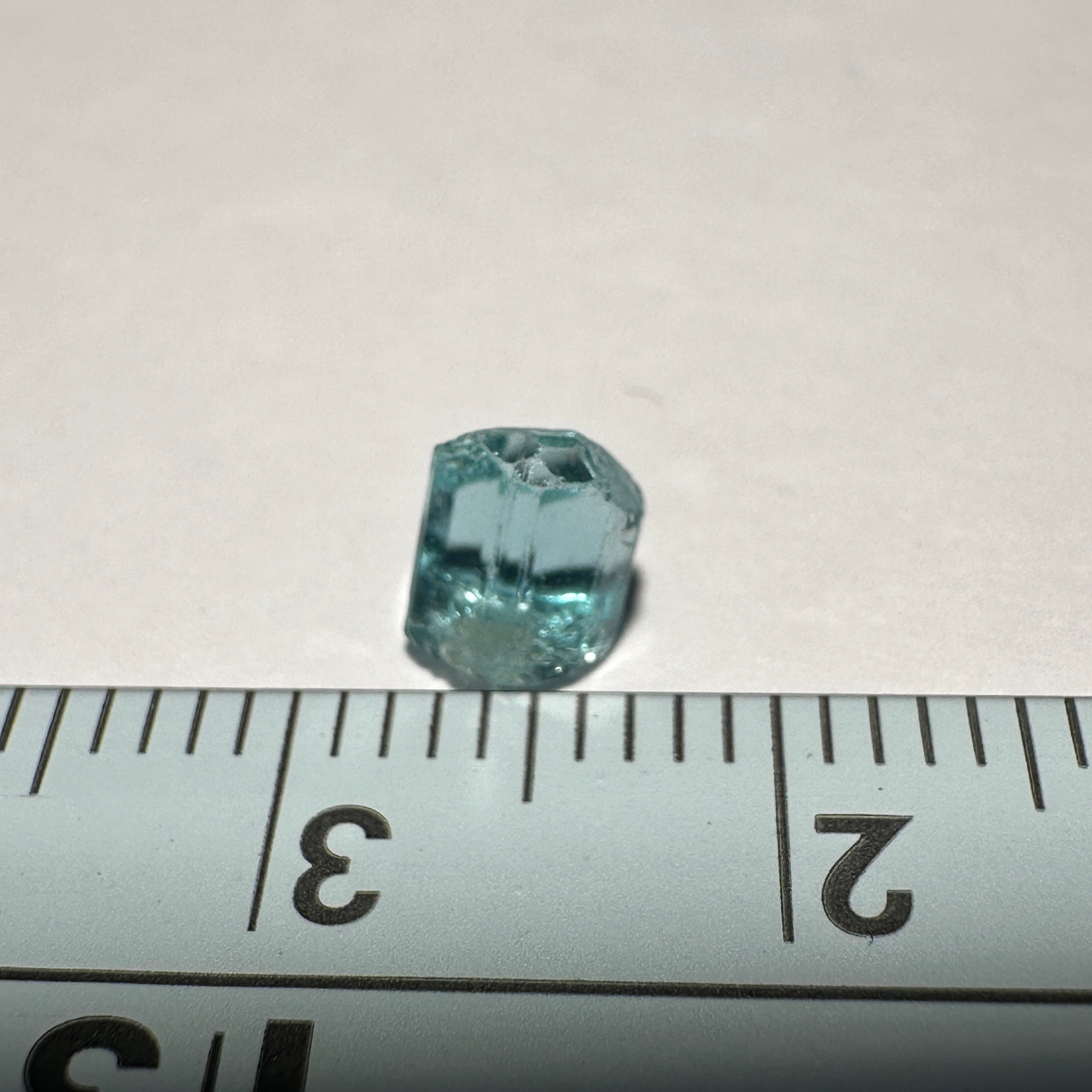 0.99ct Blue Apatite Crystal, Merelani, Tanzania, Untreated Unheated