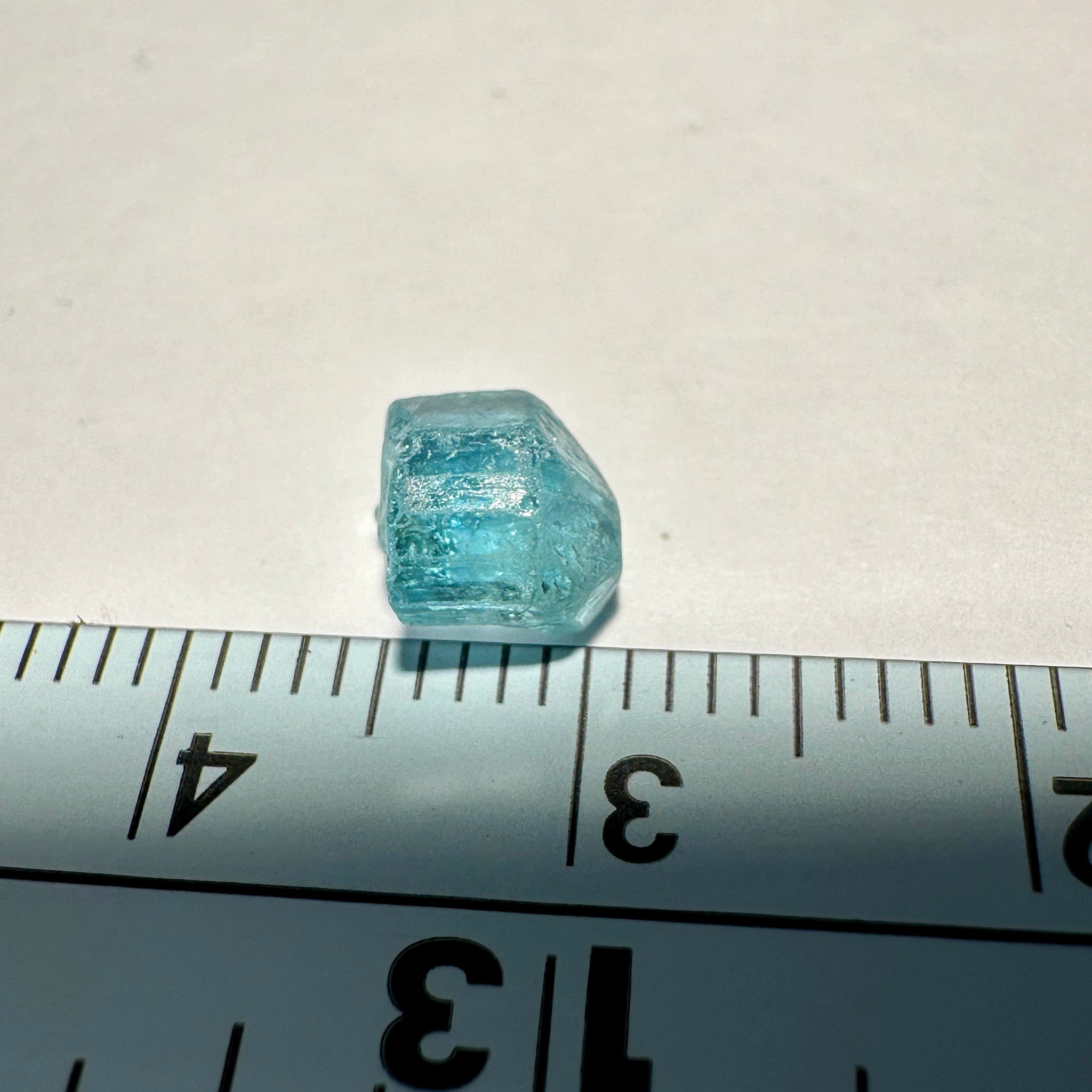 Blue Apatite Crystal, 1.69ct, Merelani, Tanzania, Untreated Unheated