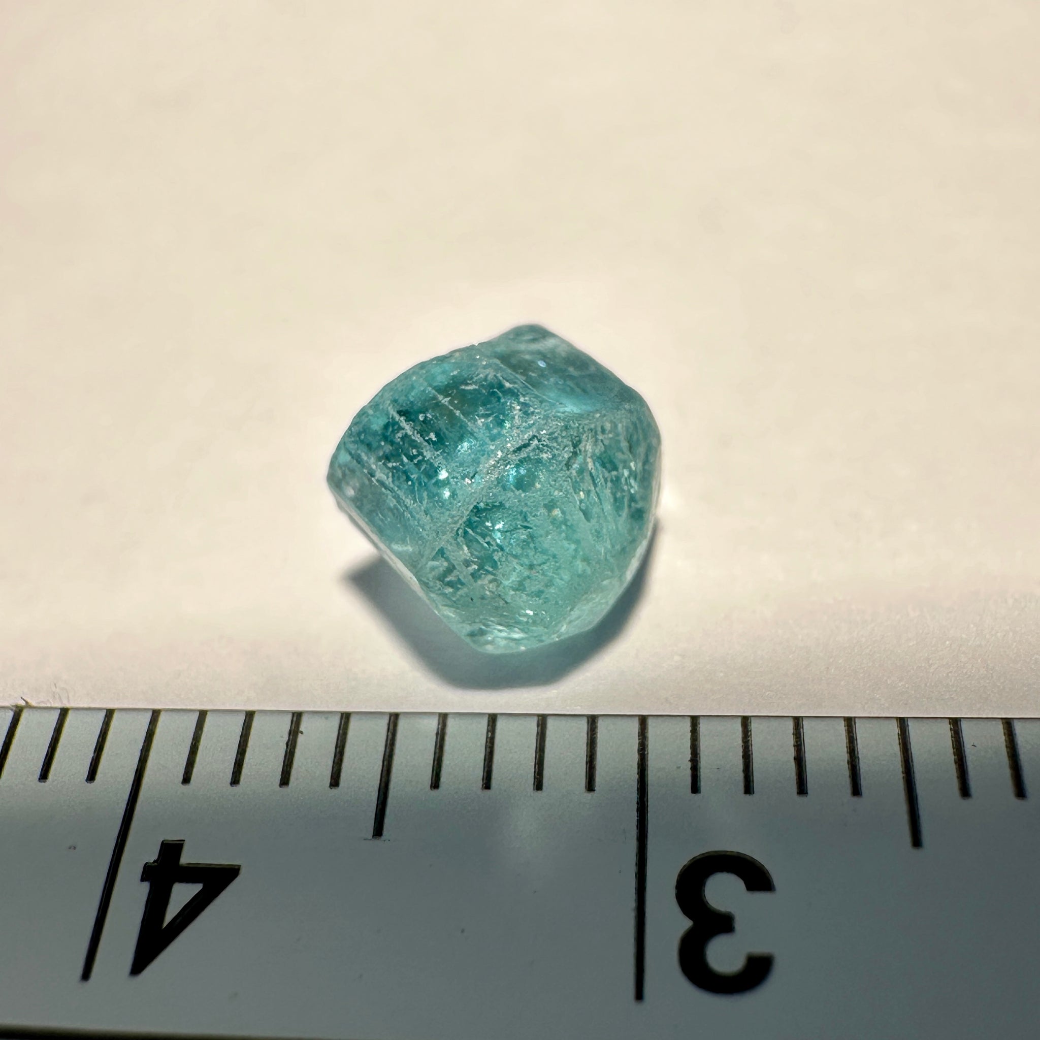 Blue Apatite Crystal, 1.69ct, Merelani, Tanzania, Untreated Unheated