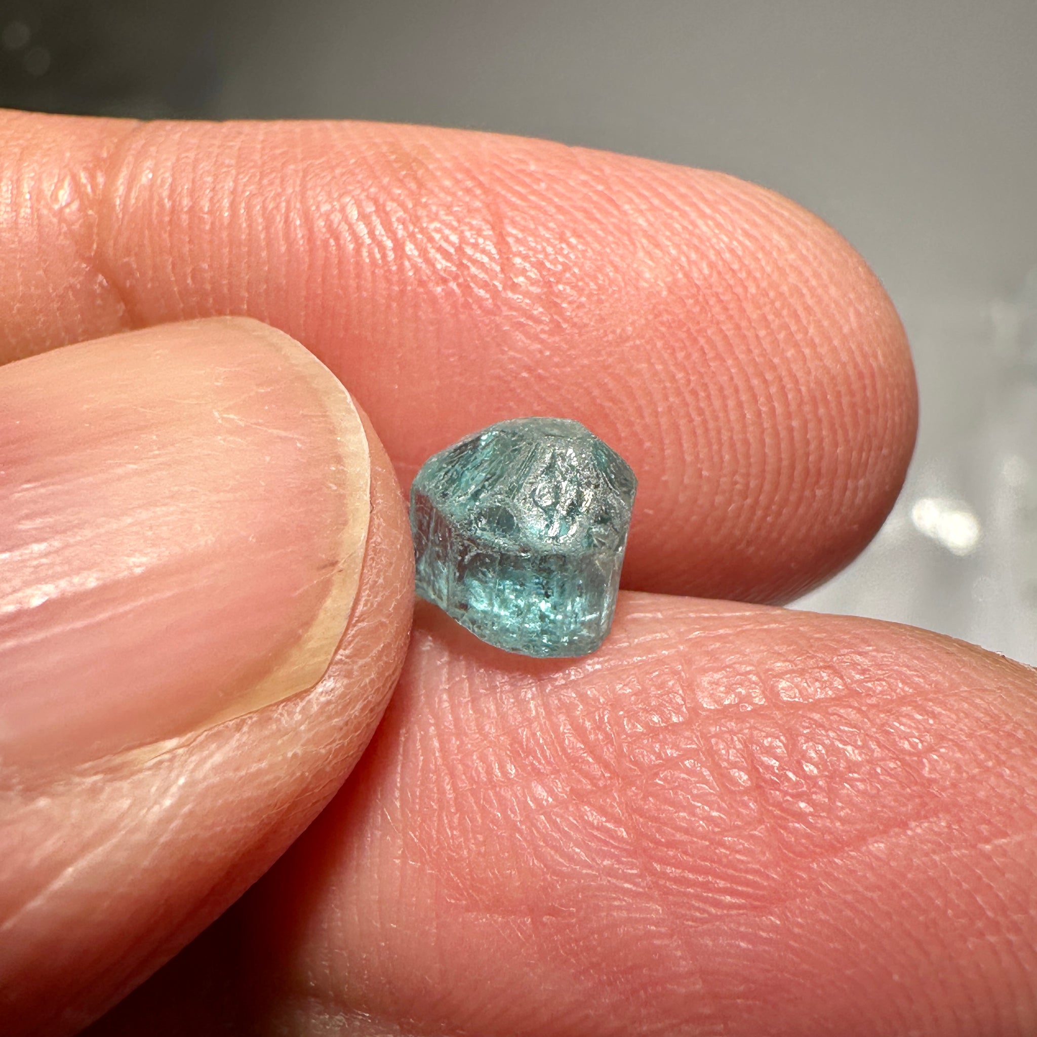 Blue Apatite Crystal, 1.69ct, Merelani, Tanzania, Untreated Unheated