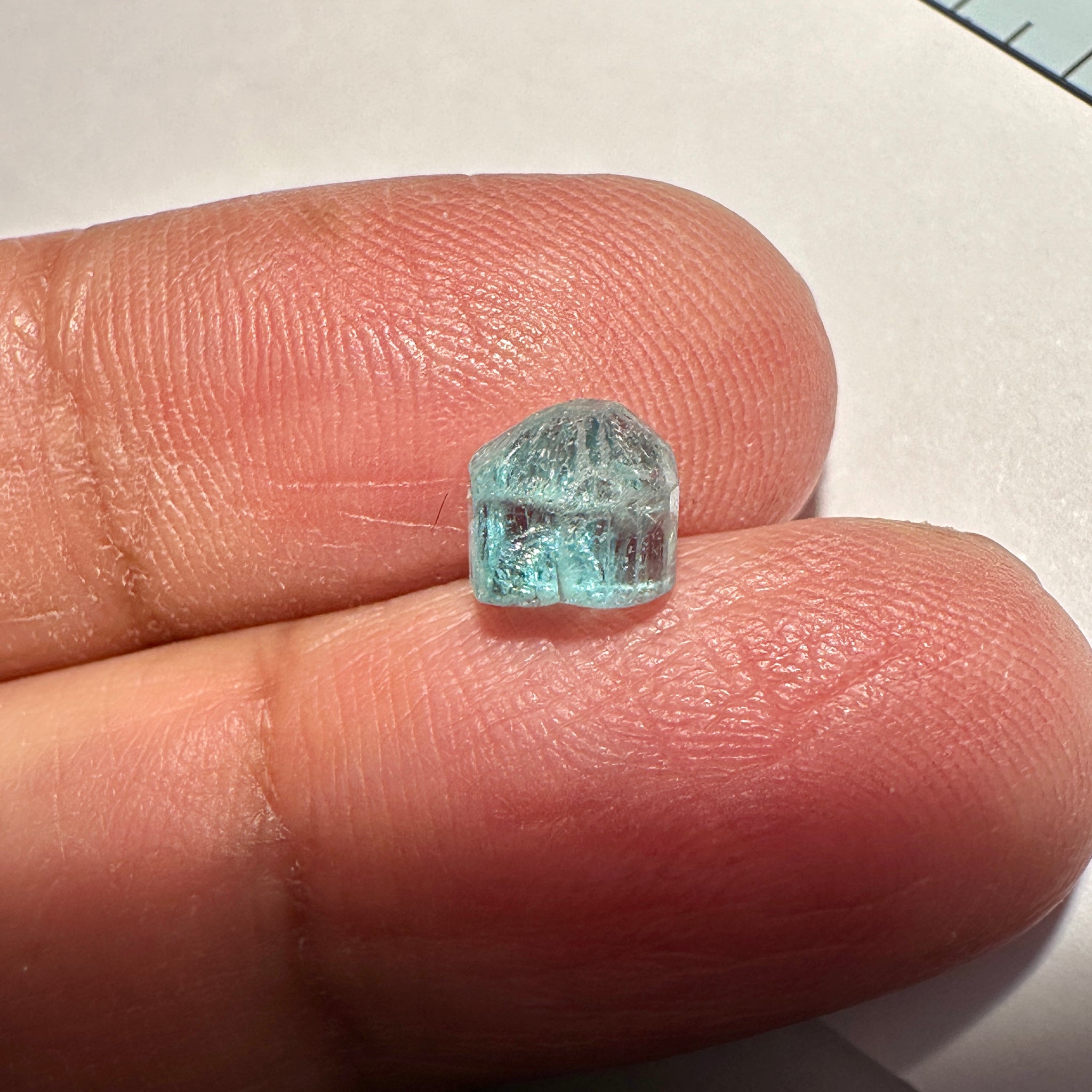 Blue Apatite Crystal, 1.69ct, Merelani, Tanzania, Untreated Unheated