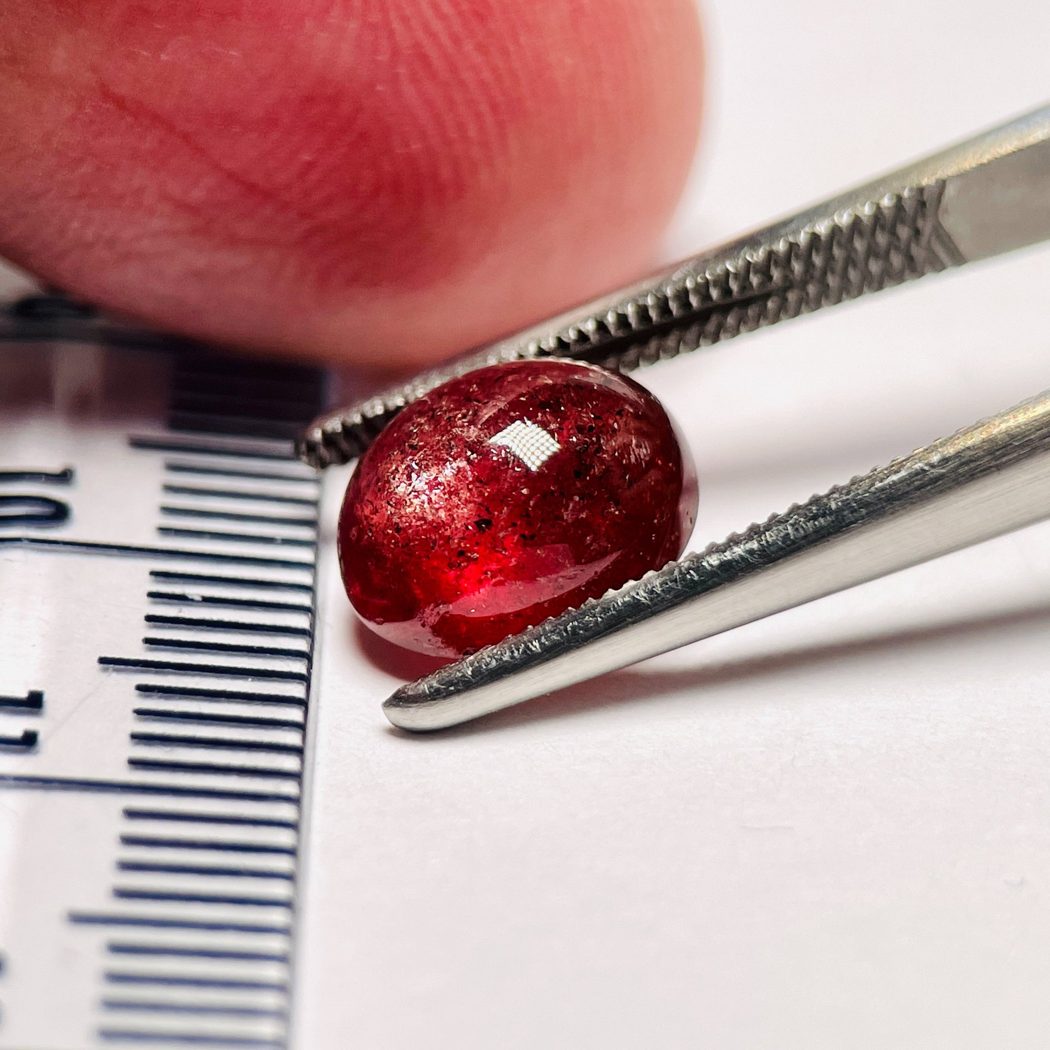 4.08Ct Red Sapphire Cabochon Umba Valley Tanzania. Untreated Unheated. Has A Moving Star But As