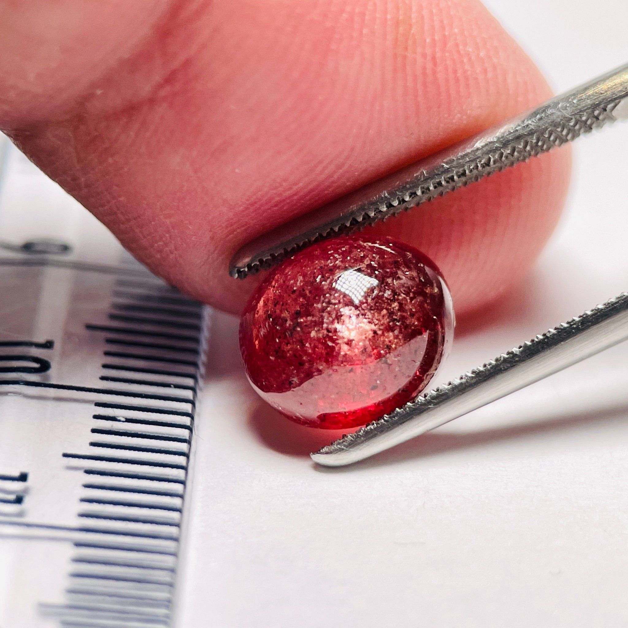 4.08Ct Red Sapphire Cabochon Umba Valley Tanzania. Untreated Unheated. Has A Moving Star But As