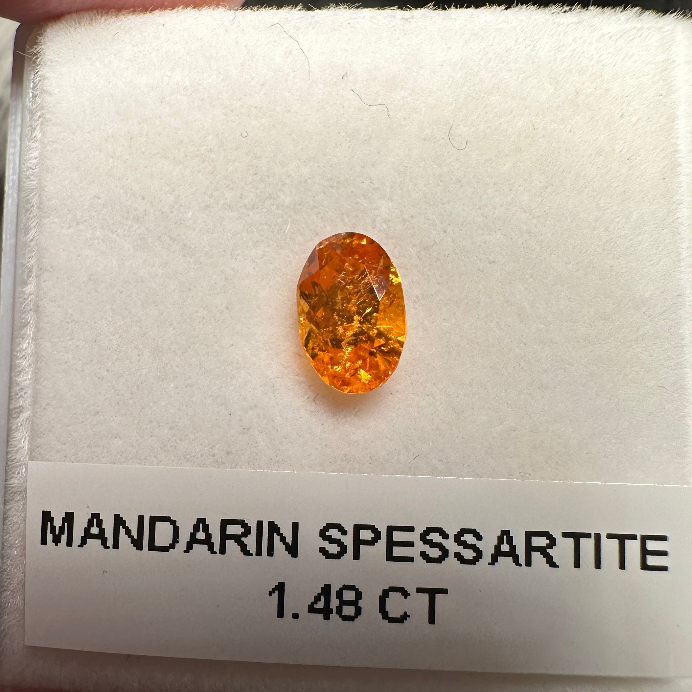 1.48ct Mandarin Spessartite Garnet, Tanzania, Untreated Unheated
