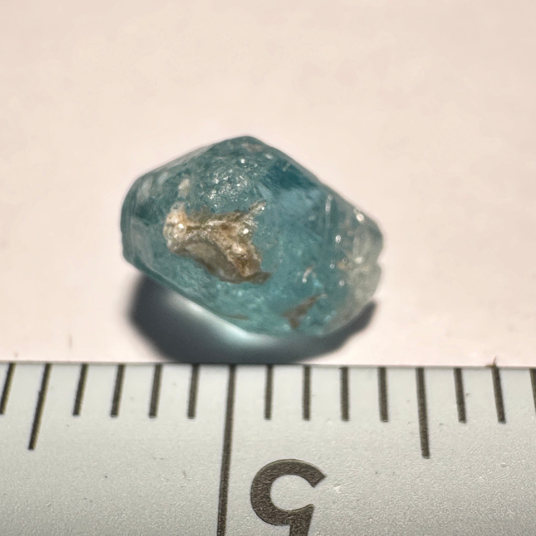 Blue Apatite Crystal, 1.61ct, Merelani, Tanzania, Untreated Unheated