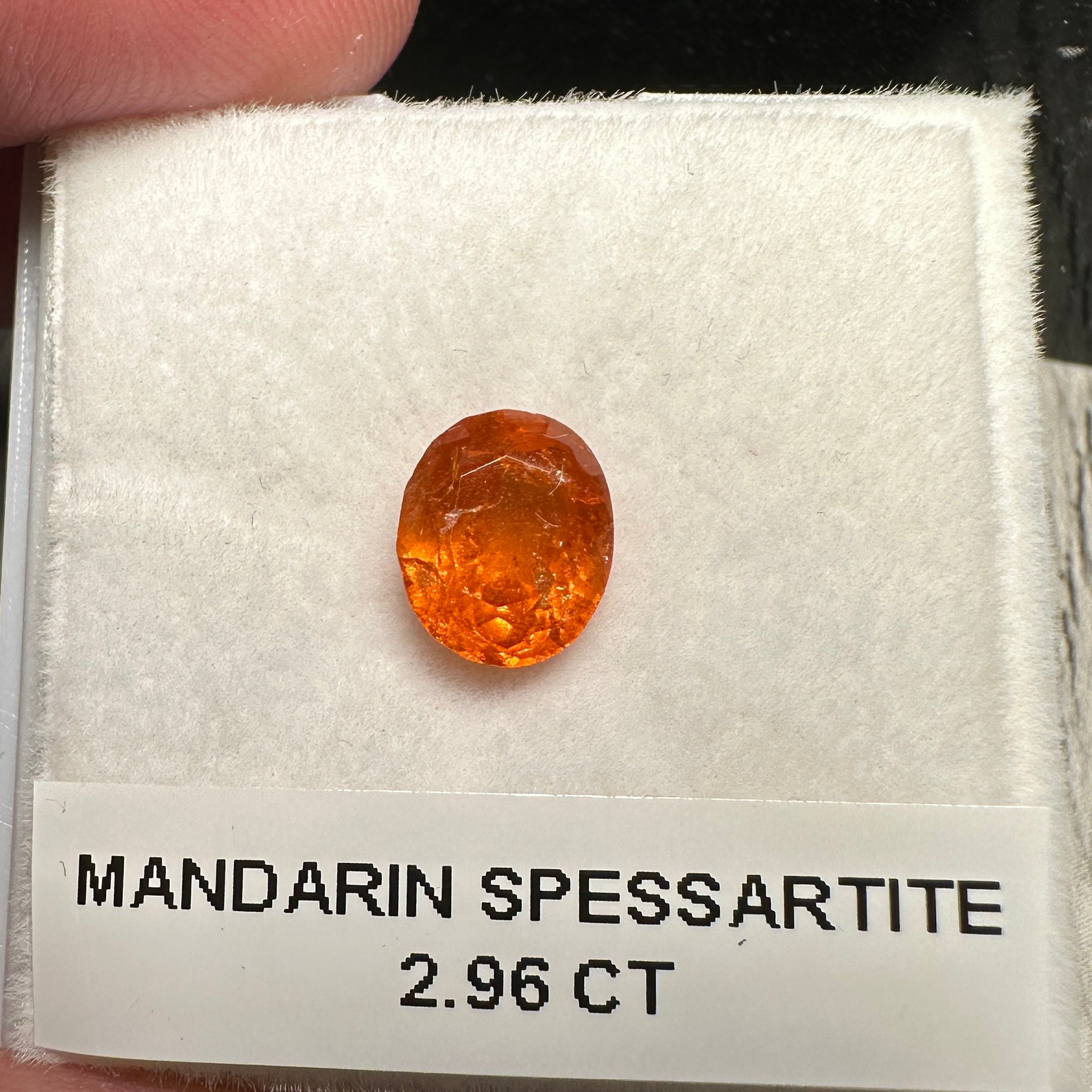 Mandarin Spessartite Garnet, 2.96ct, Tanzania, Untreated Unheated