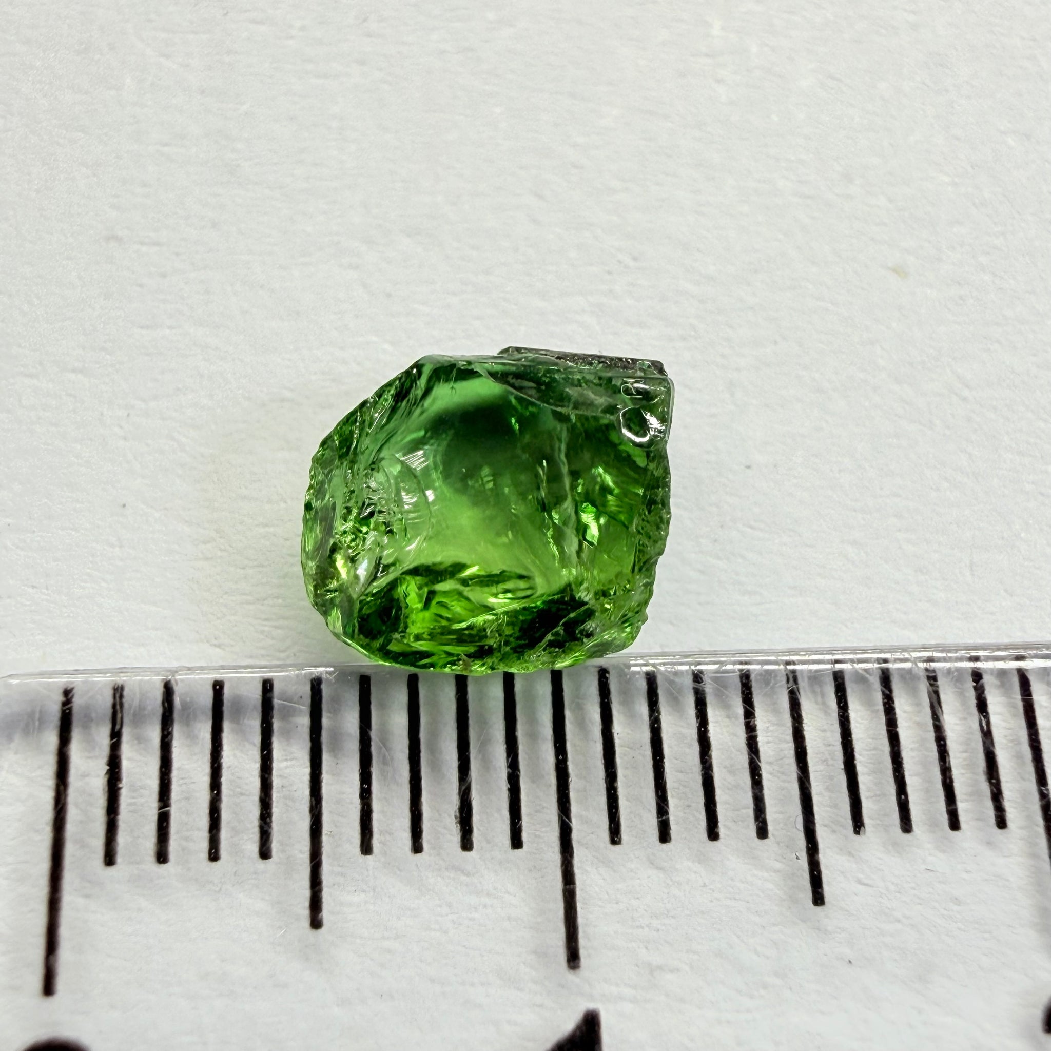 Chrome Tourmaline, yellowish tint with colour zoning, 1.84ct, Laletema, Tanzania, Untreated Unheated, vvs-if, slightly flattish shape