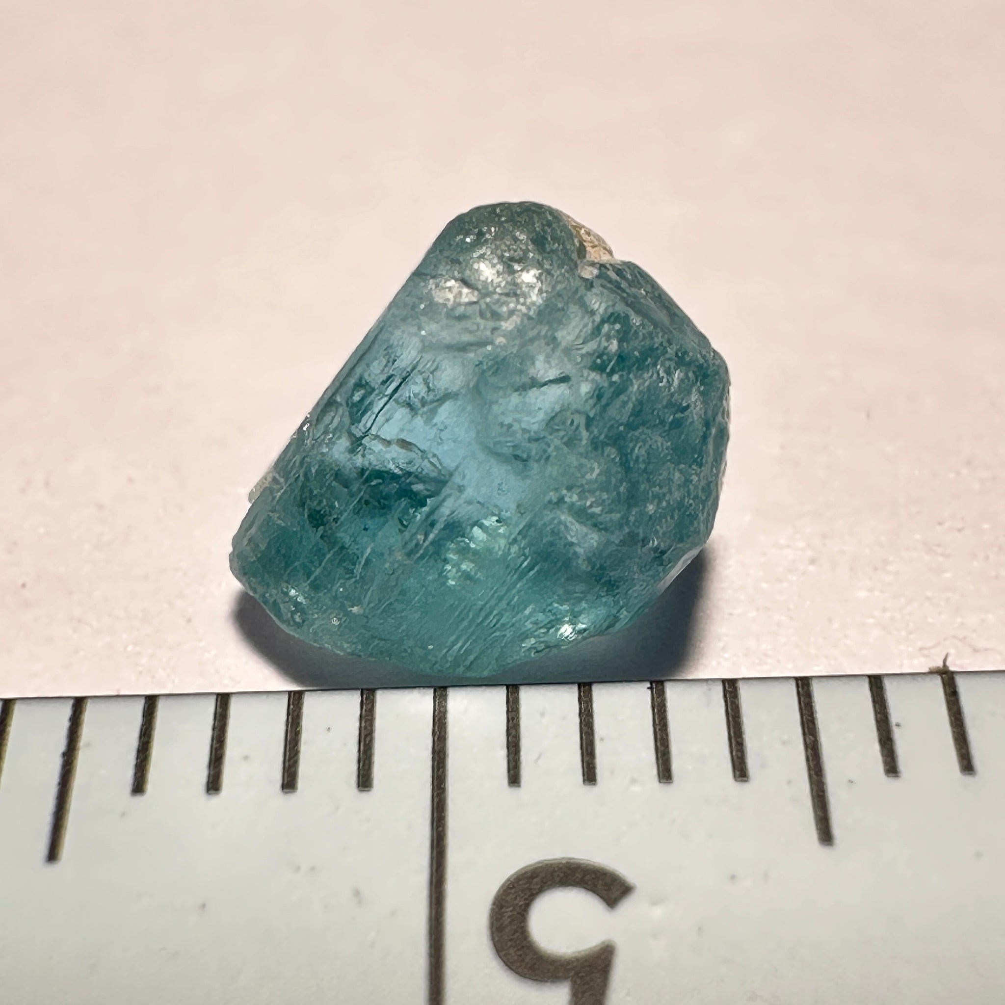 Blue Apatite Crystal, 1.61ct, Merelani, Tanzania, Untreated Unheated