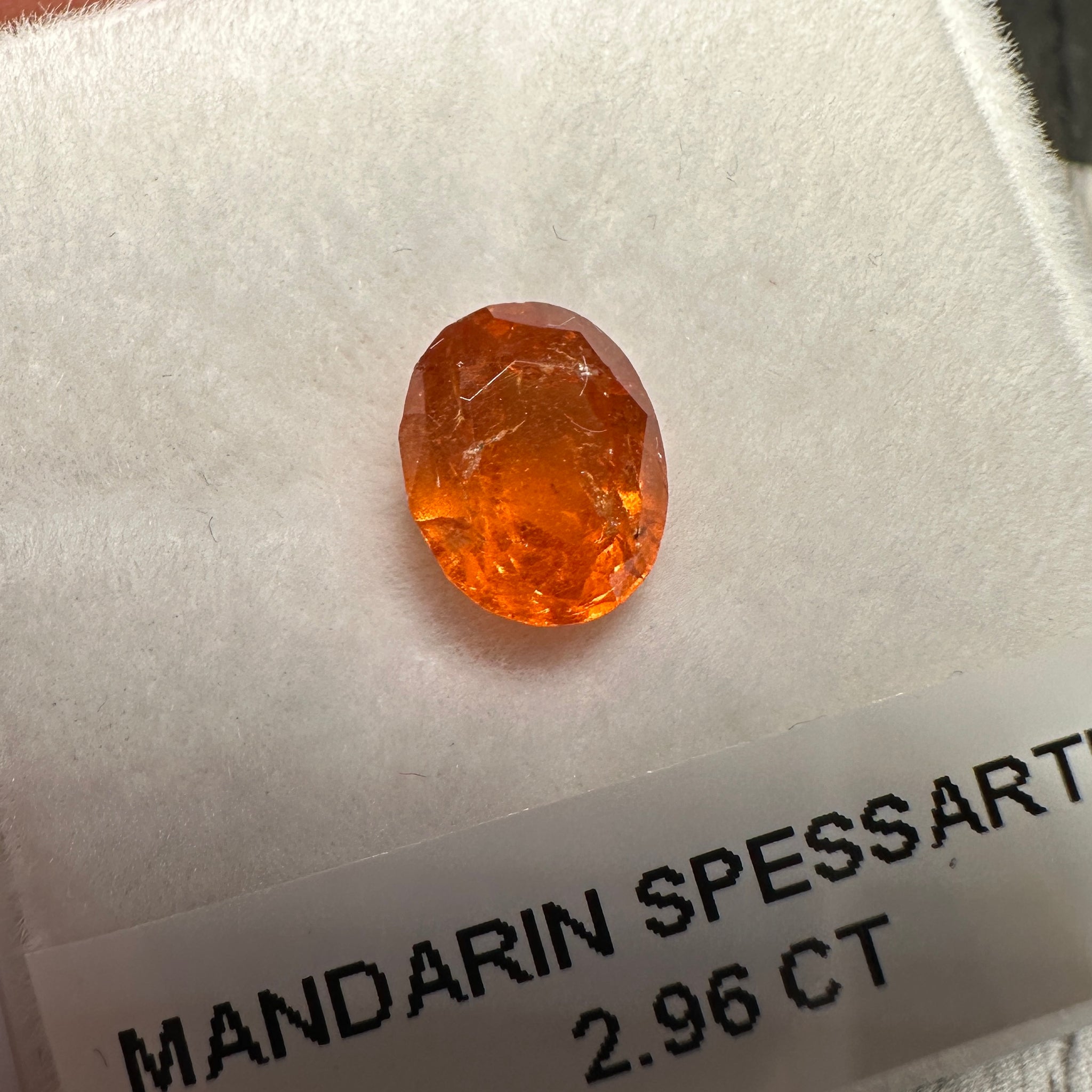 Mandarin Spessartite Garnet, 2.96ct, Tanzania, Untreated Unheated