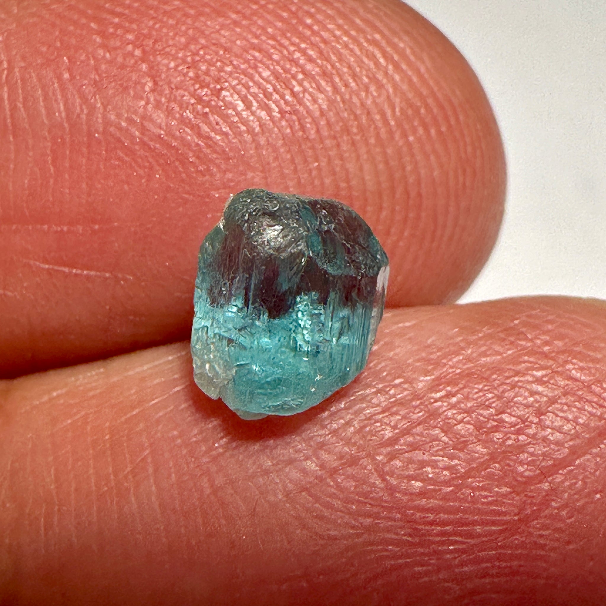 Blue Apatite Crystal, 1.61ct, Merelani, Tanzania, Untreated Unheated