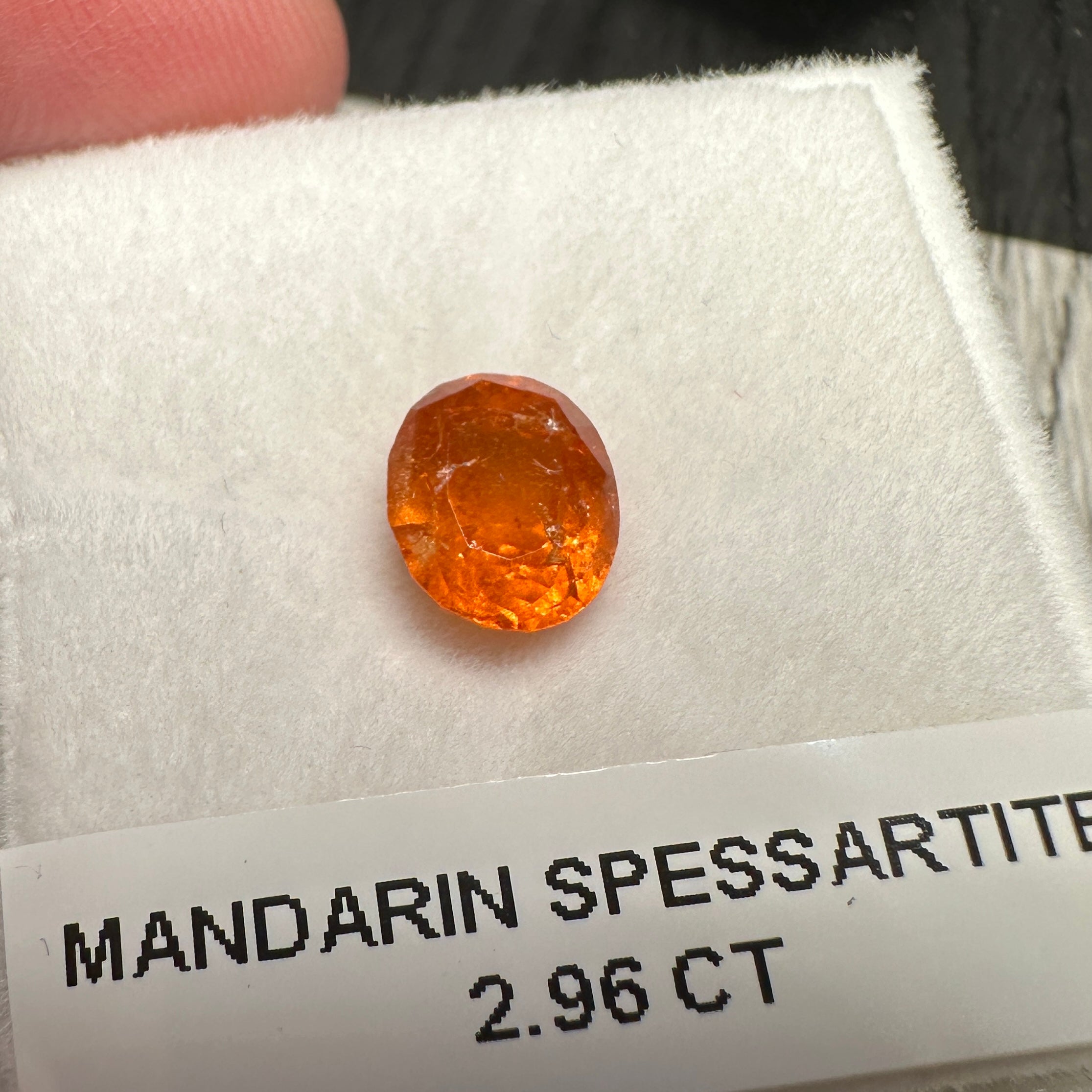 2.96ct Mandarin Spessartite Garnet, Tanzania, Untreated Unheated