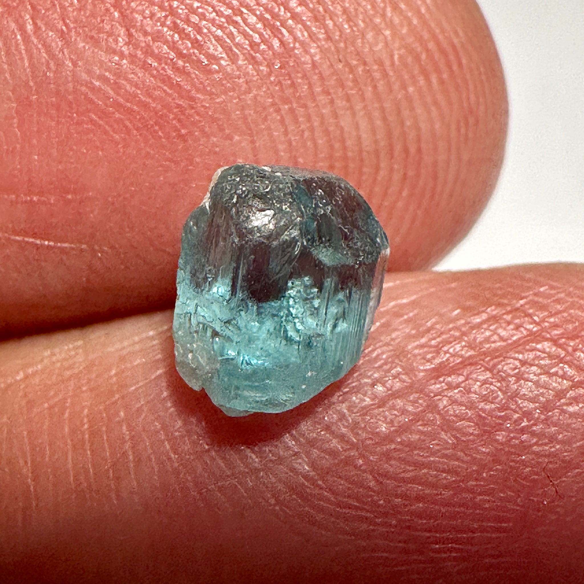 Blue Apatite Crystal, 1.61ct, Merelani, Tanzania, Untreated Unheated