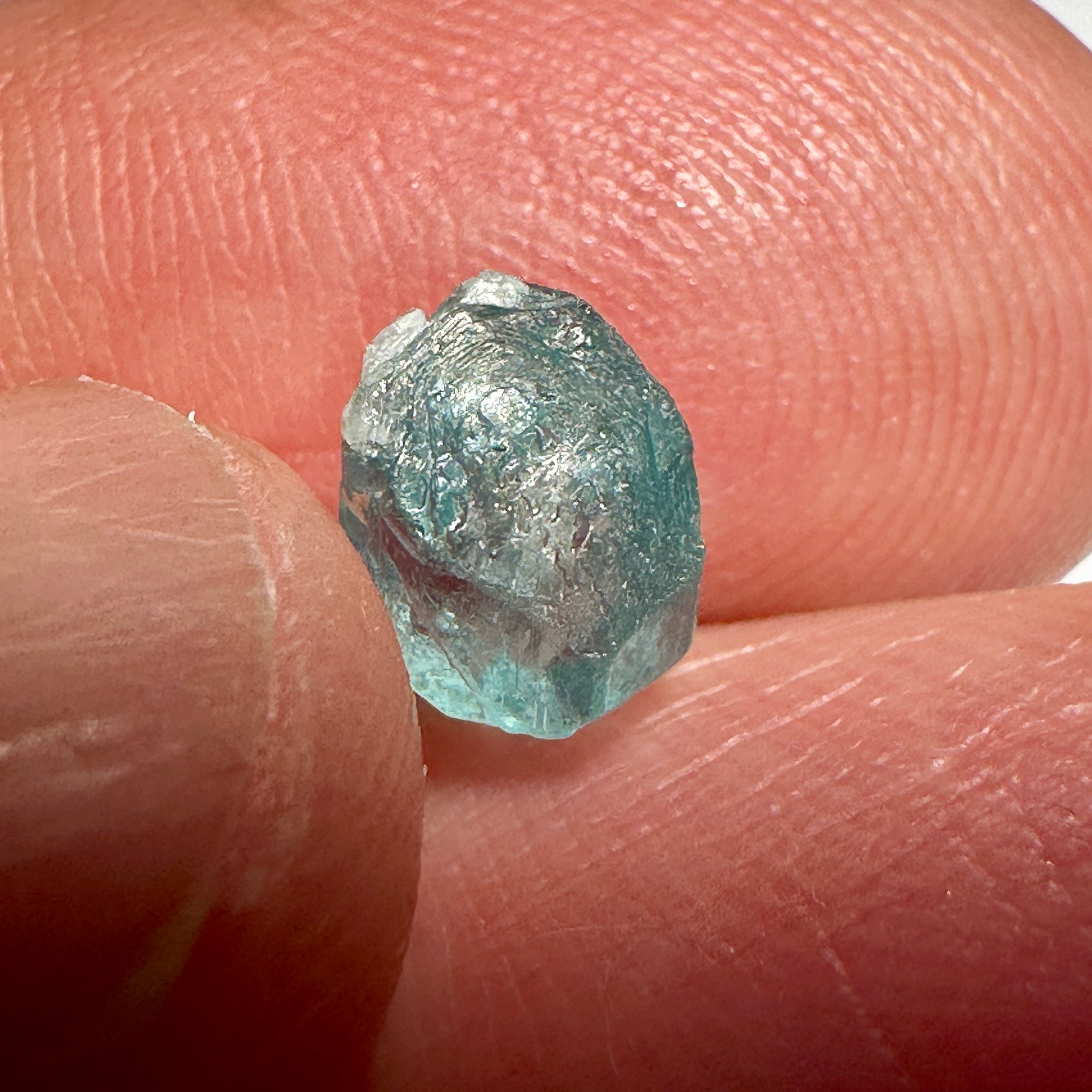 Blue Apatite Crystal, 1.61ct, Merelani, Tanzania, Untreated Unheated