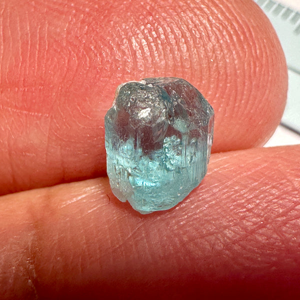 1.61ct Blue Apatite Crystal, Merelani, Tanzania, Untreated Unheated